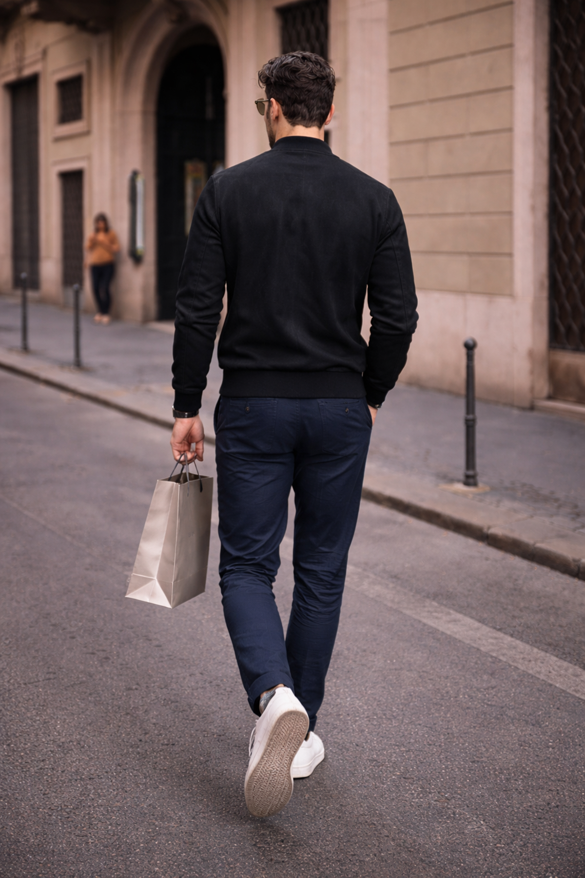 Erkek Relax Fit Siyah Süet Nubuk Ceket