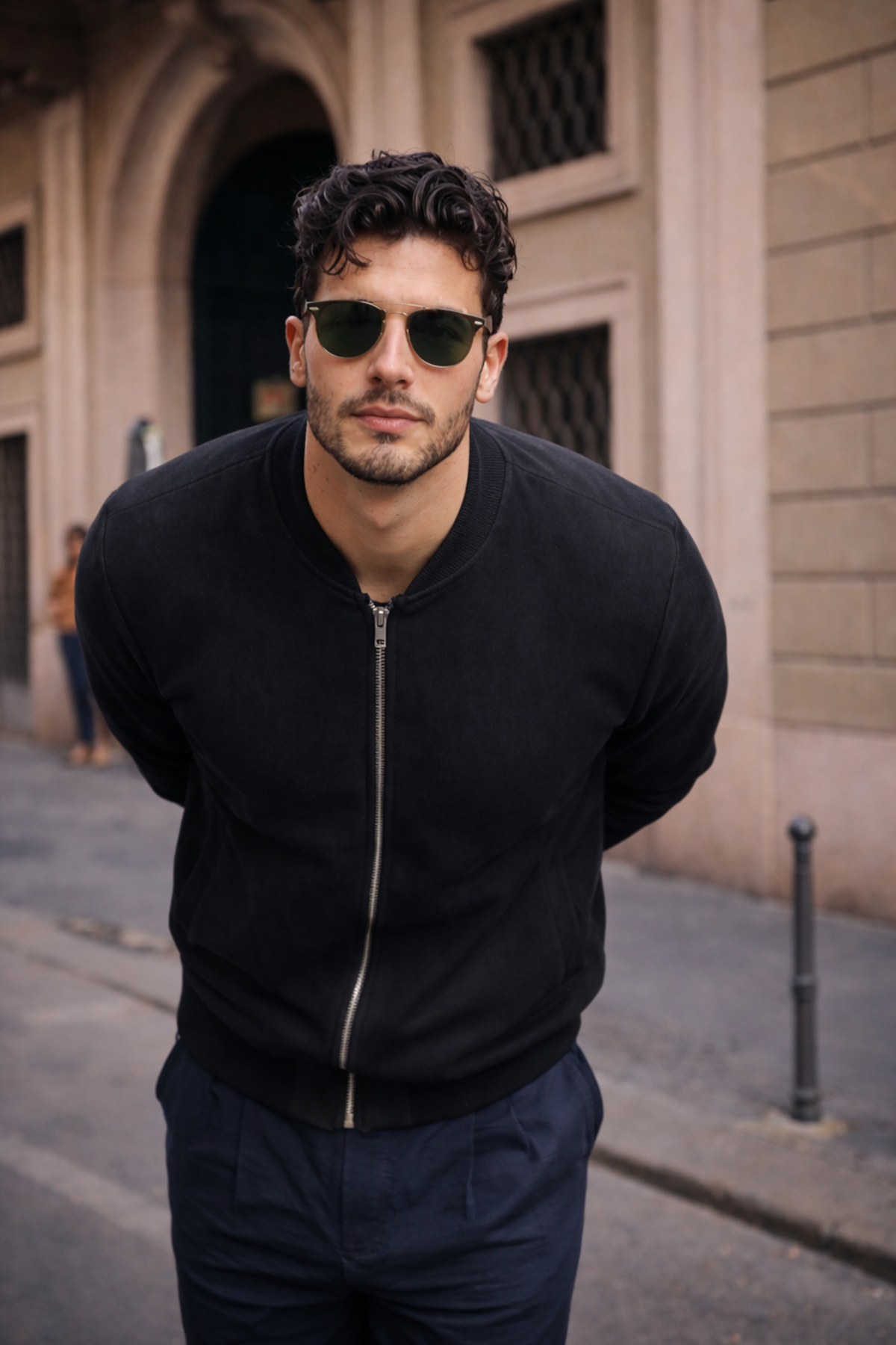 Erkek Relax Fit Siyah Süet Nubuk Ceket