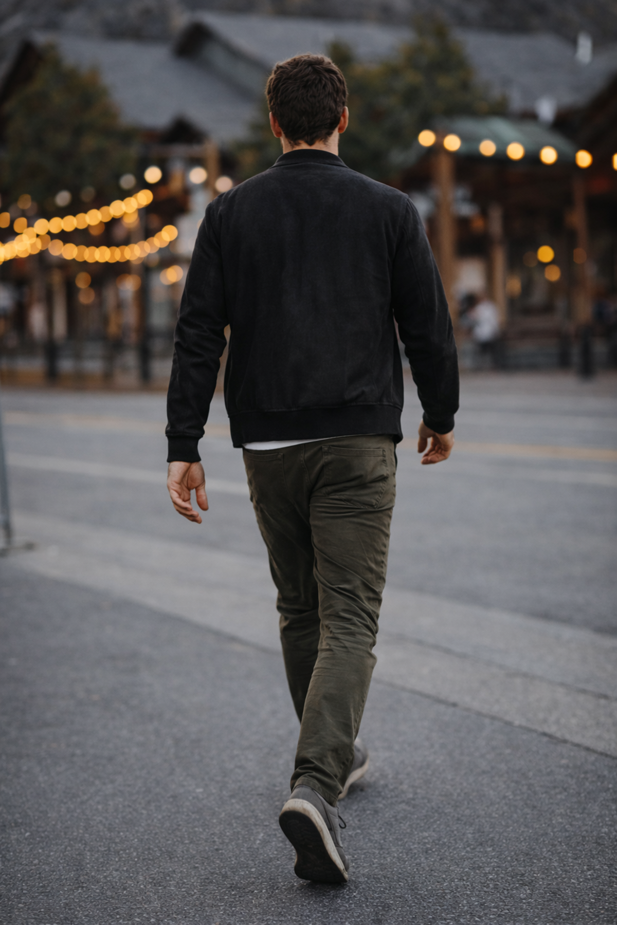 Erkek Comfort Fit Basic Siyah Süet Nubuk Ceket