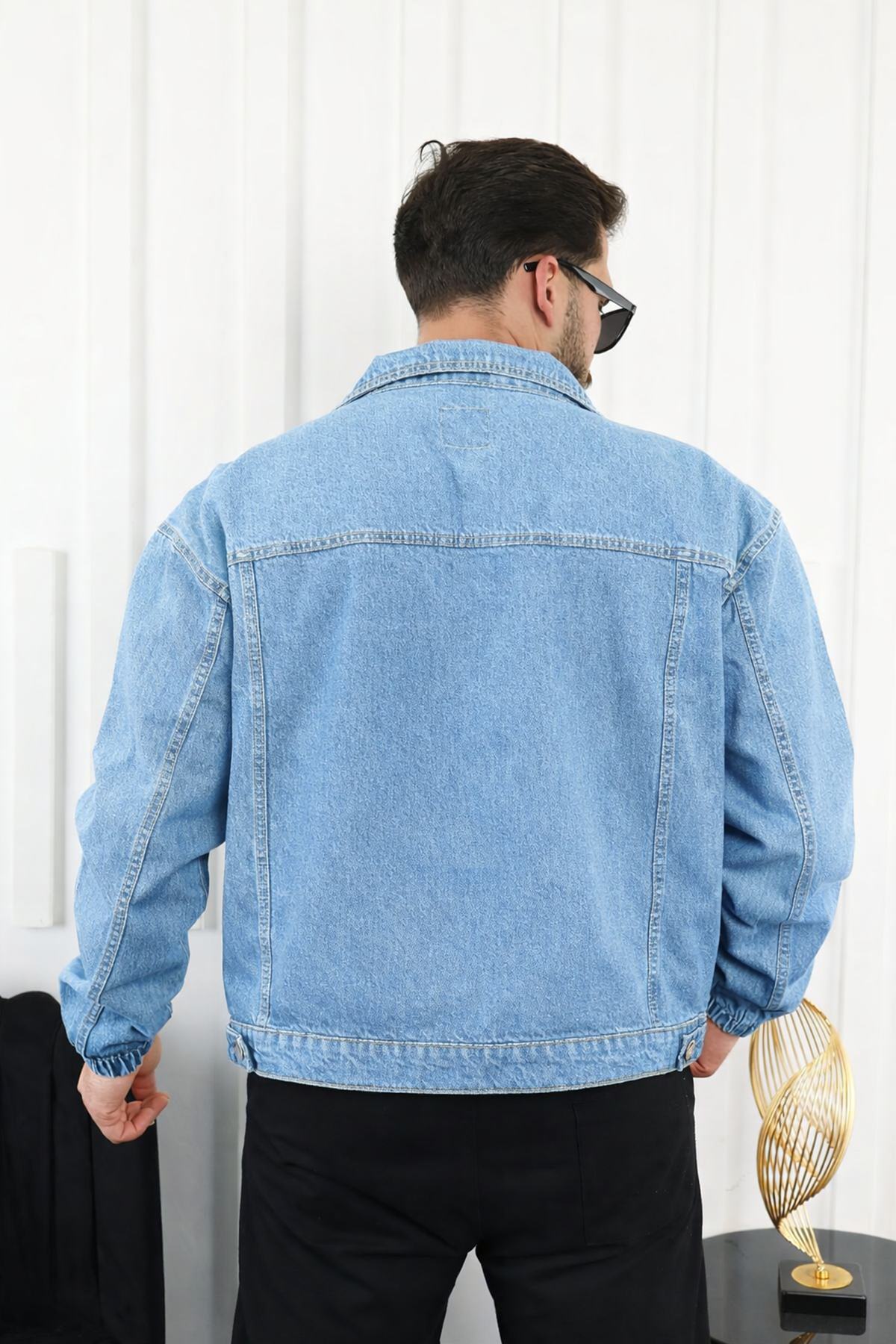 Kol Büzgülü Kot Ceket