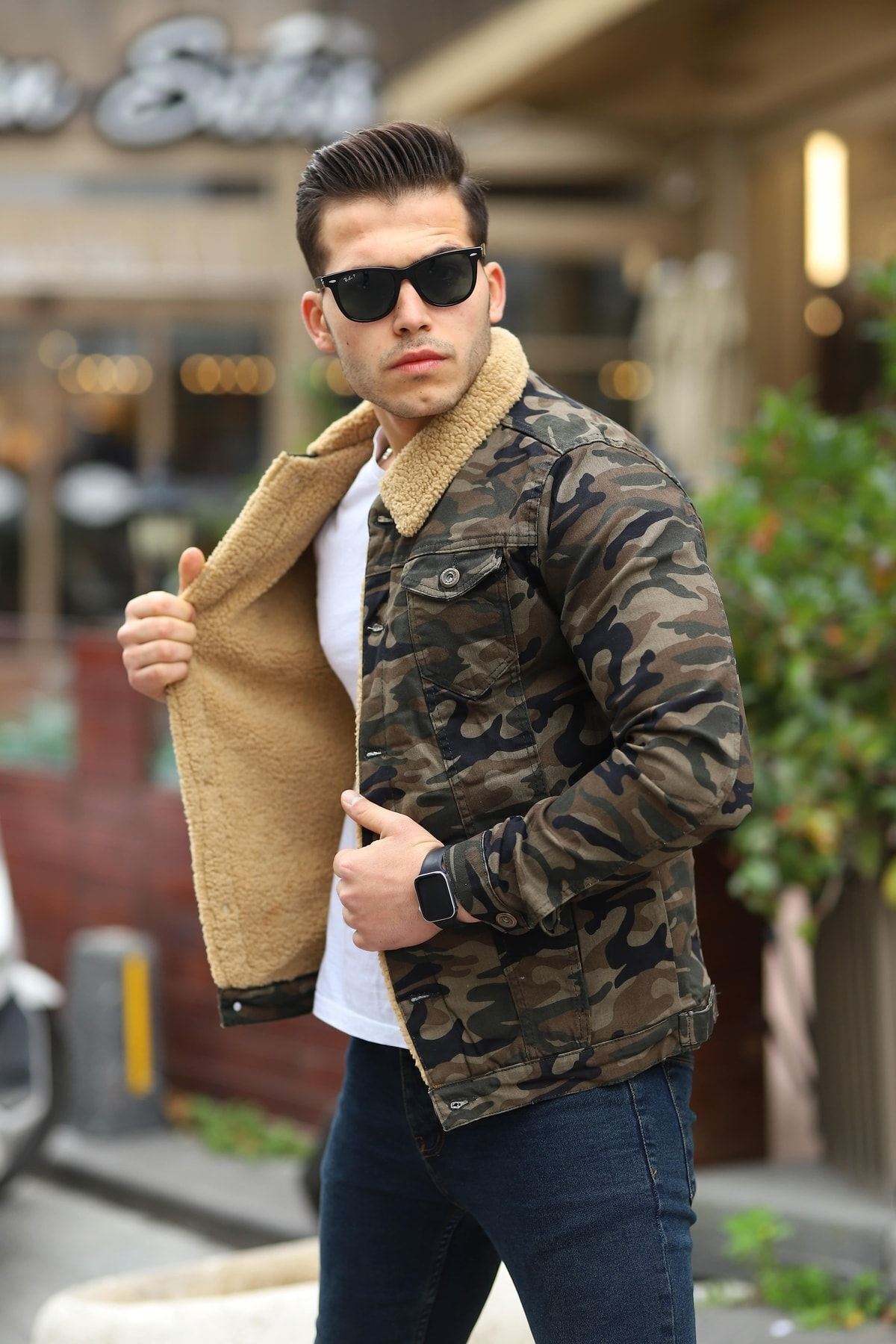 Erkek Içi Kürklü Kot Ceket