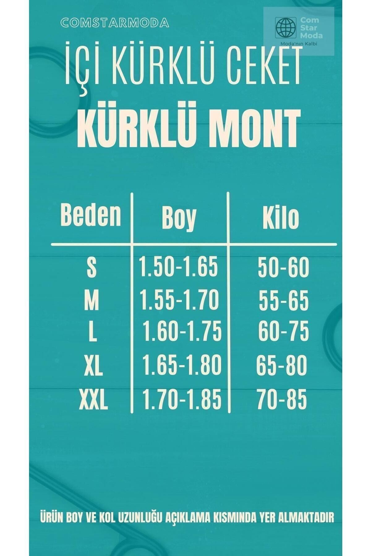 Erkek Trend Kışlık Içi Kürklü Kot Ceket Haki