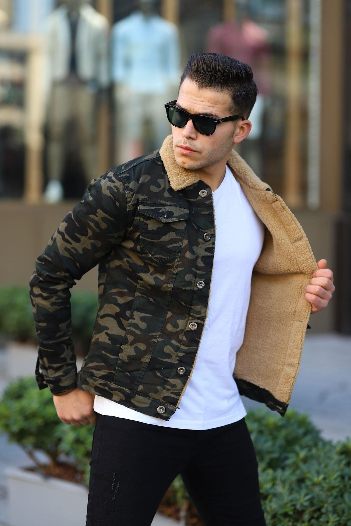 Erkek Içi Kürklü Kot Ceket