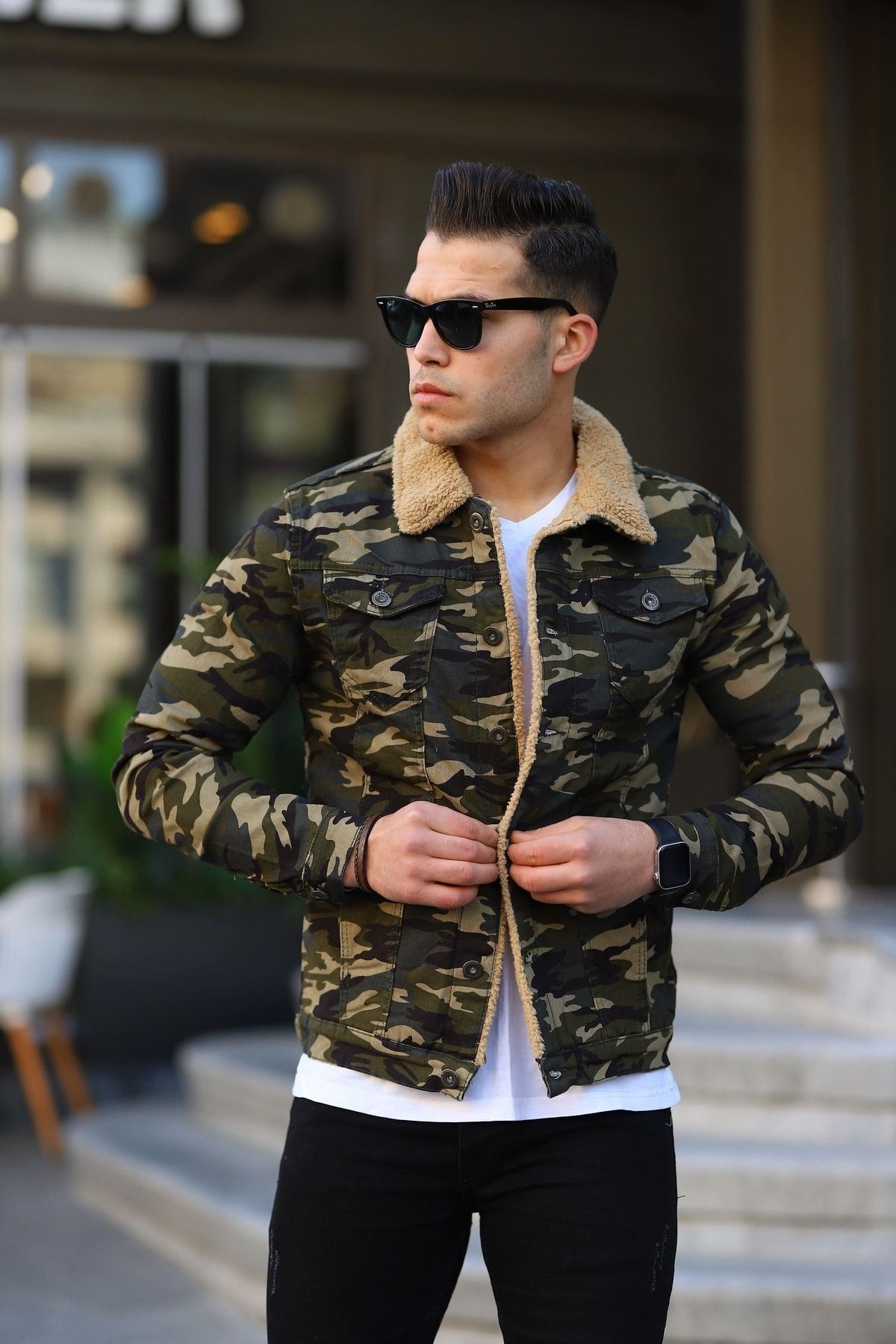 Erkek Içi Kürklü Kot Ceket