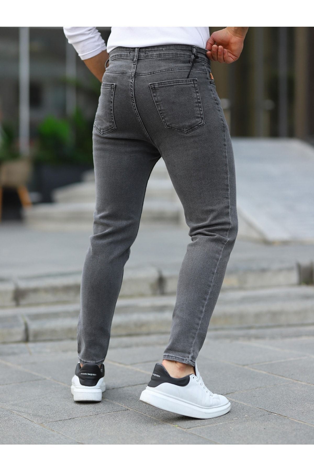 Erkek Likralı Boyfriend Jean Denim Kot Pantolon