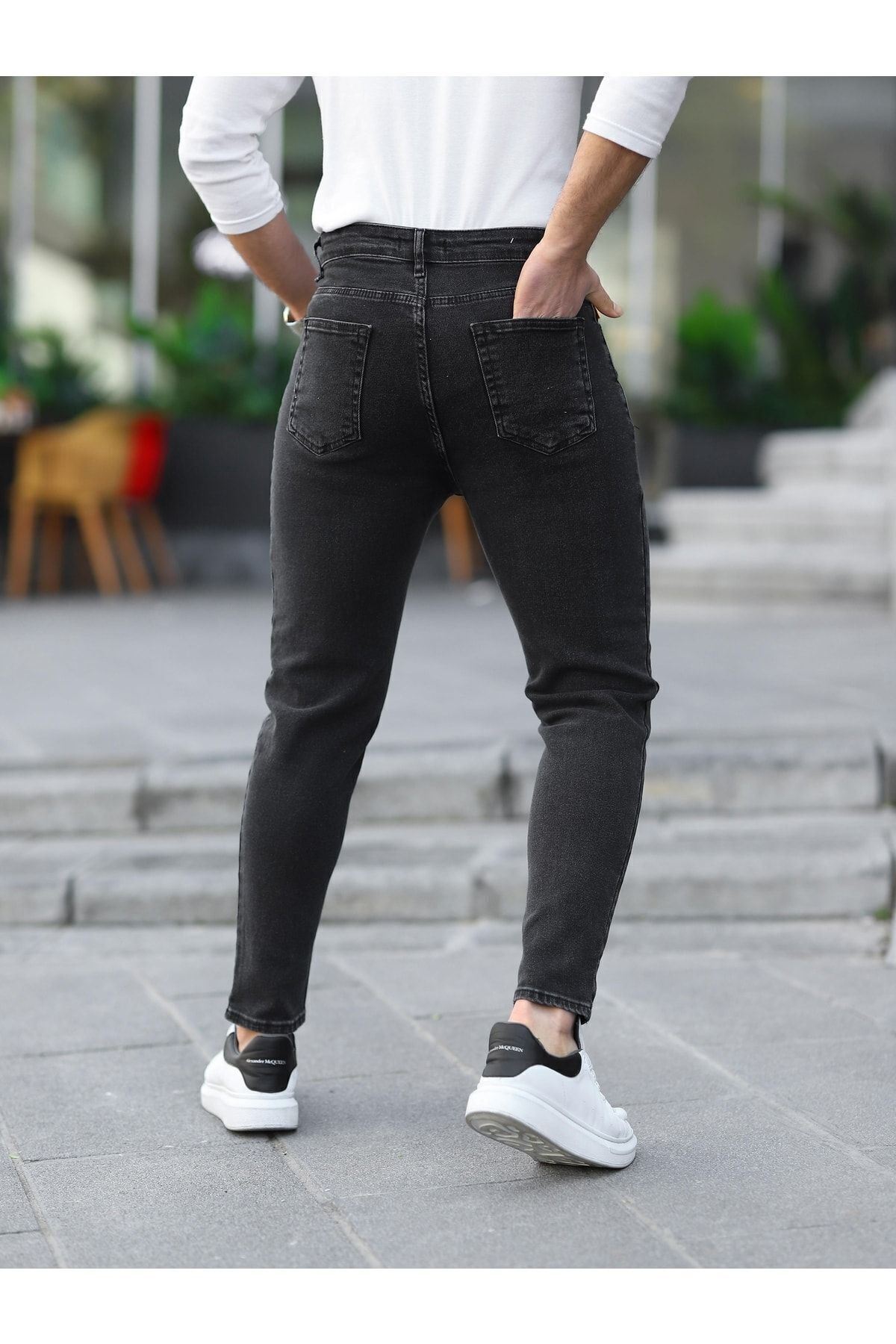 Erkek Likralı Boyfriend Jean Denim Kot Pantolon