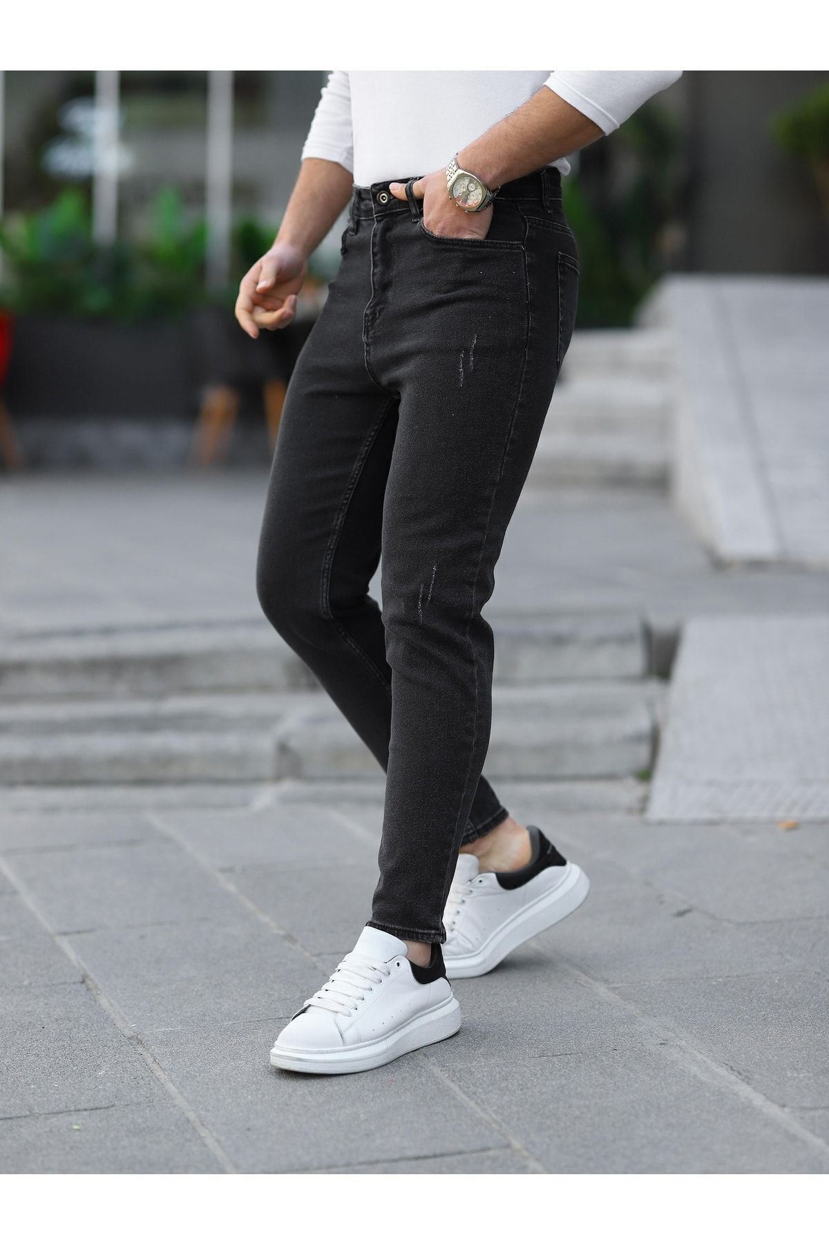 Erkek Likralı Boyfriend Jean Denim Kot Pantolon