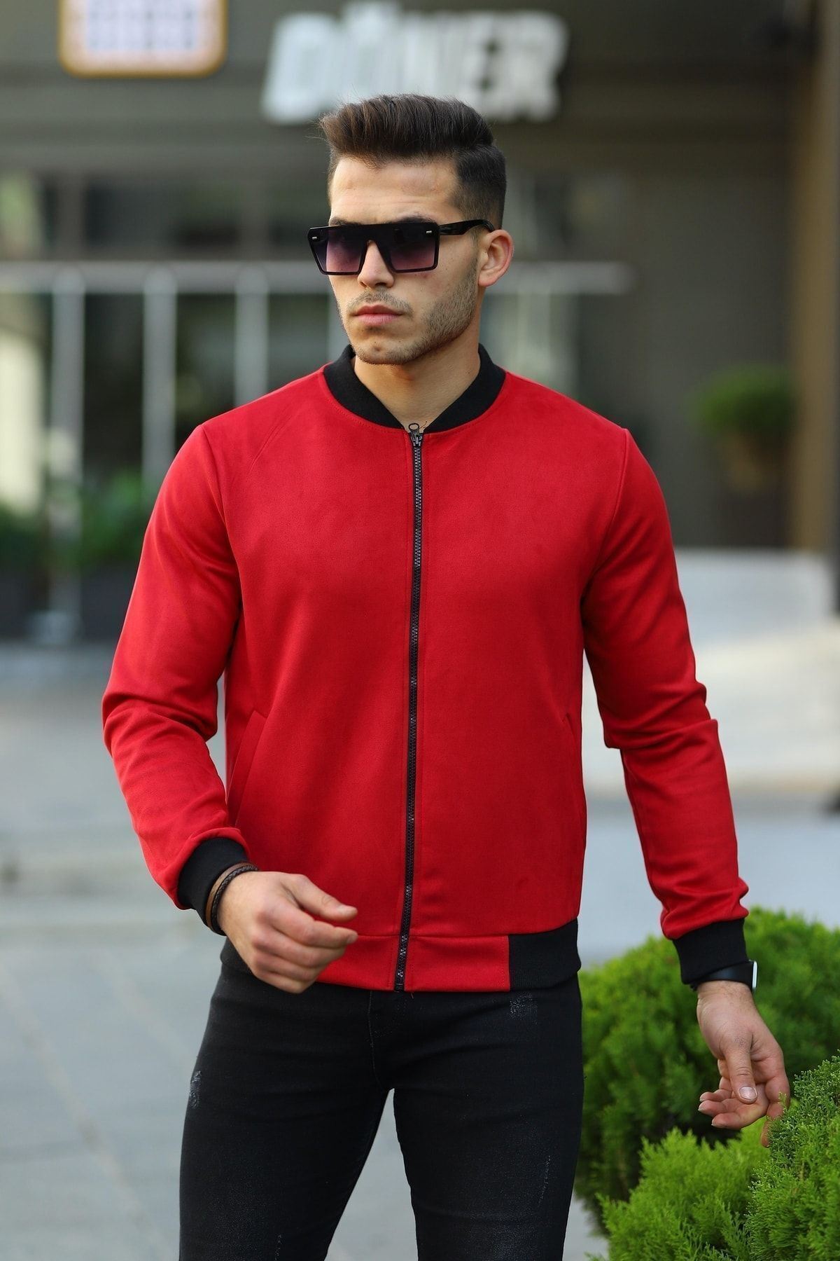 Erkek Dar Kesim Nubuk Süet Astarsız Likralı Su Itici Kolej Ceket