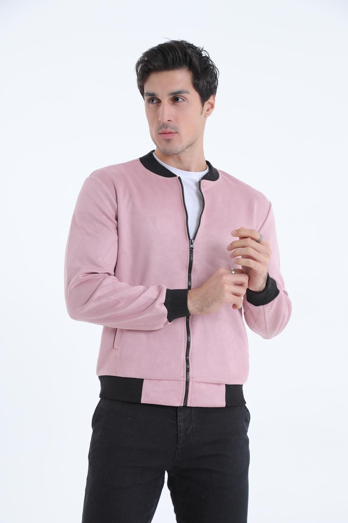 Erkek Dar Kesim Nubuk Süet Astarsız Likralı Su Itici Kolej Ceket