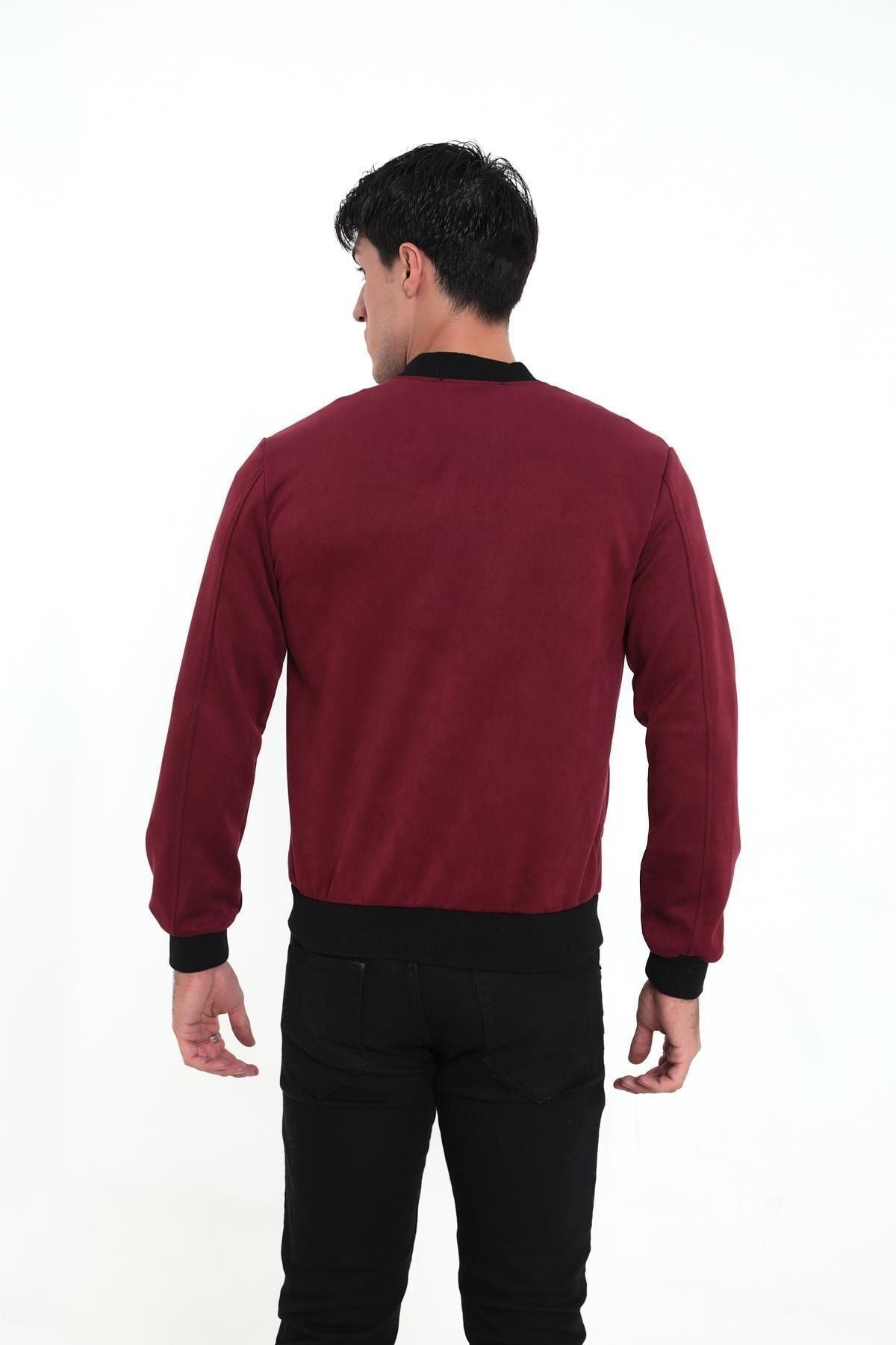 Erkek Dar Kesim Nubuk Süet Astarsız Likralı Su Itici Kolej Ceket