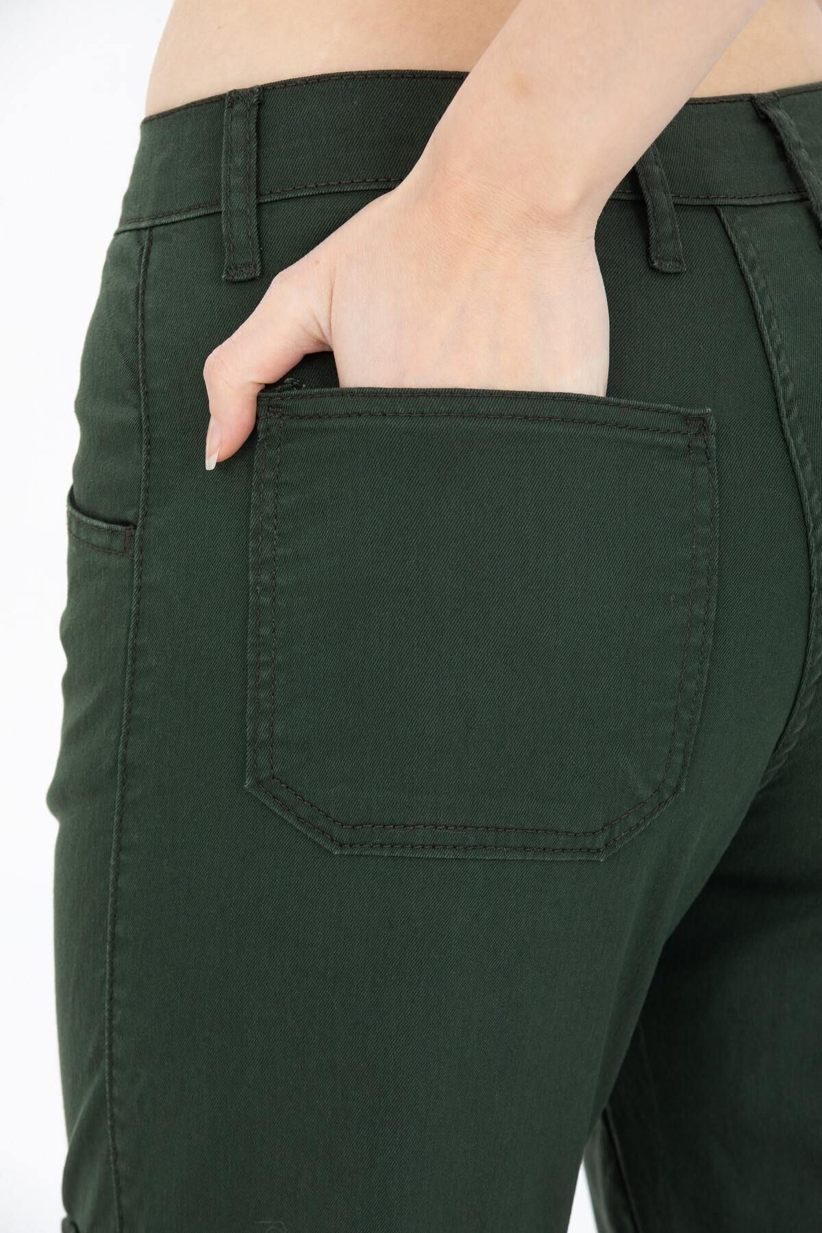 Kadın Jogger Rahat Kalıp Paça Lastikli Gabardin Pantolon