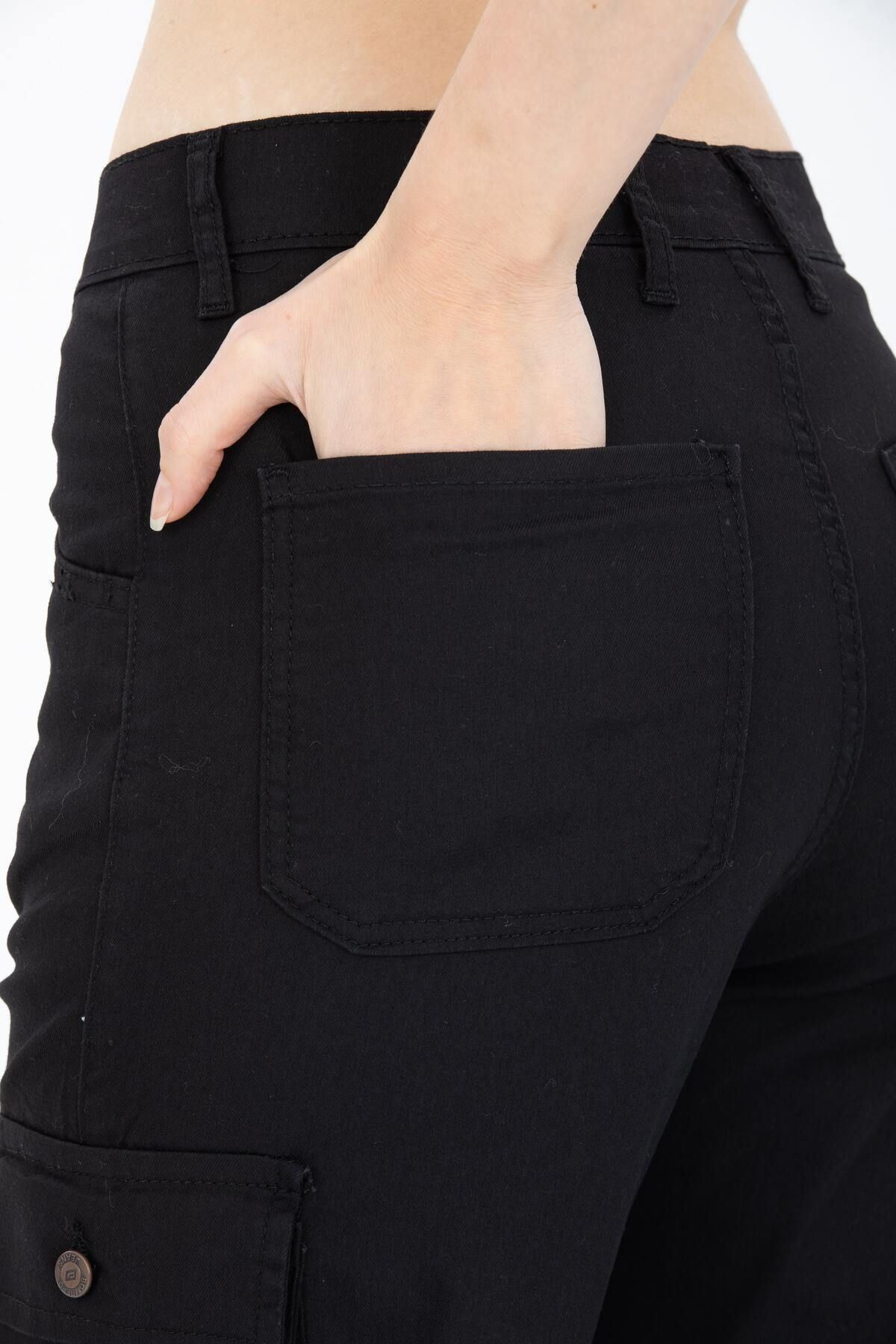 Kadın Jogger Rahat Kalıp Paça Lastikli Gabardin Pantolon