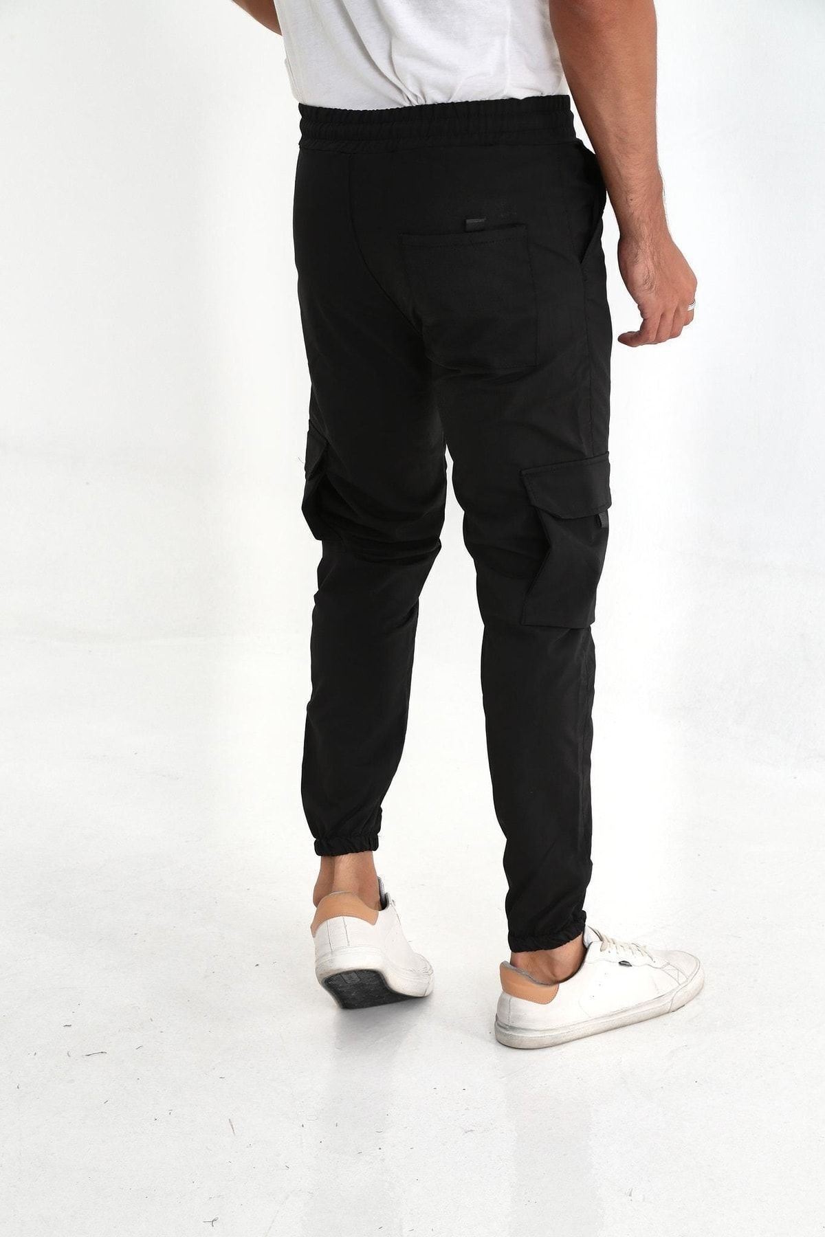 Erkek Paraşüt Kumaş Tarz Cepli Paça Ve Bel Lastikli Jogger Spor Pantolon