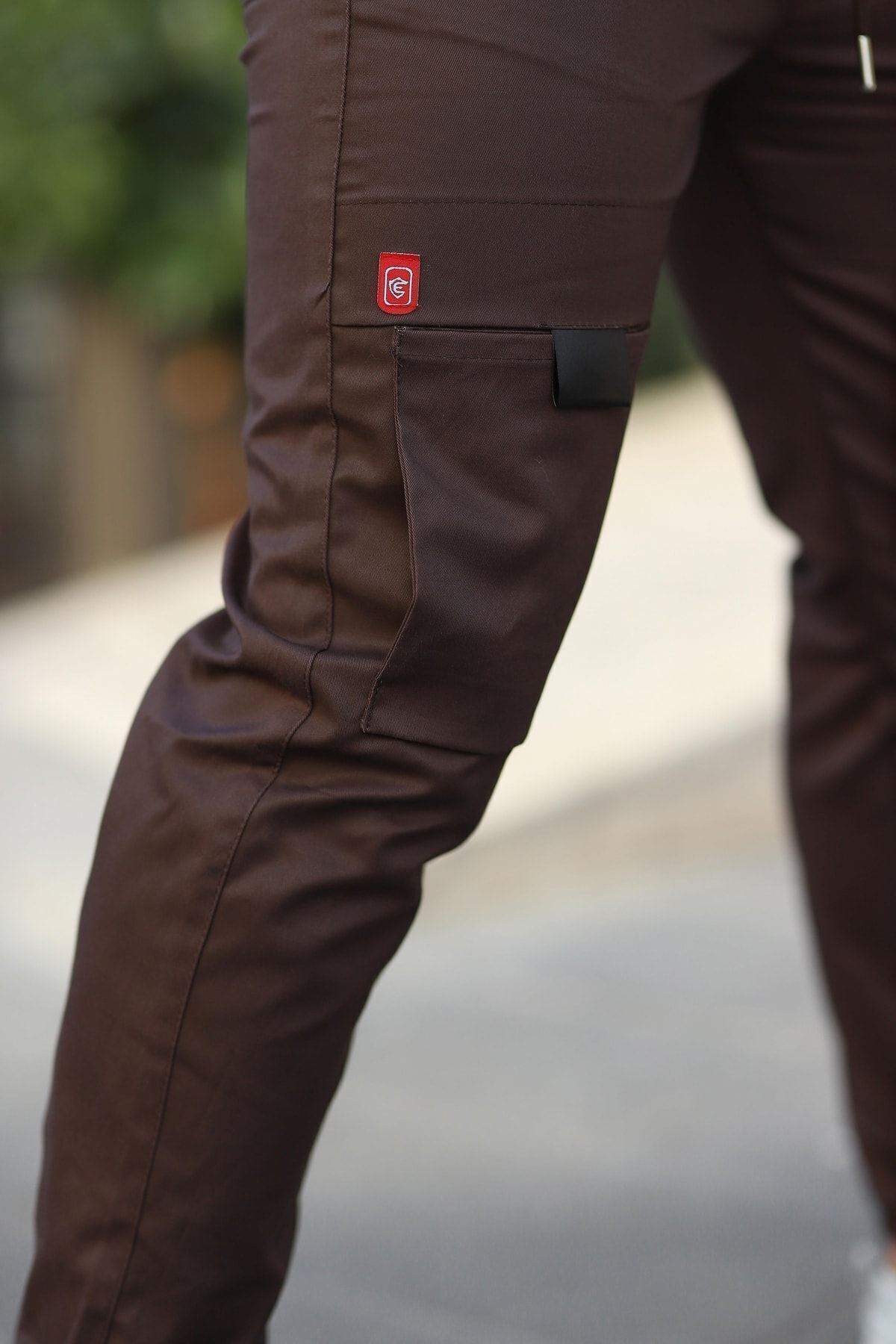 Erkek Paraşüt Kumaş Tarz Cepli Paça Ve Bel Lastikli Jogger Spor Pantolon