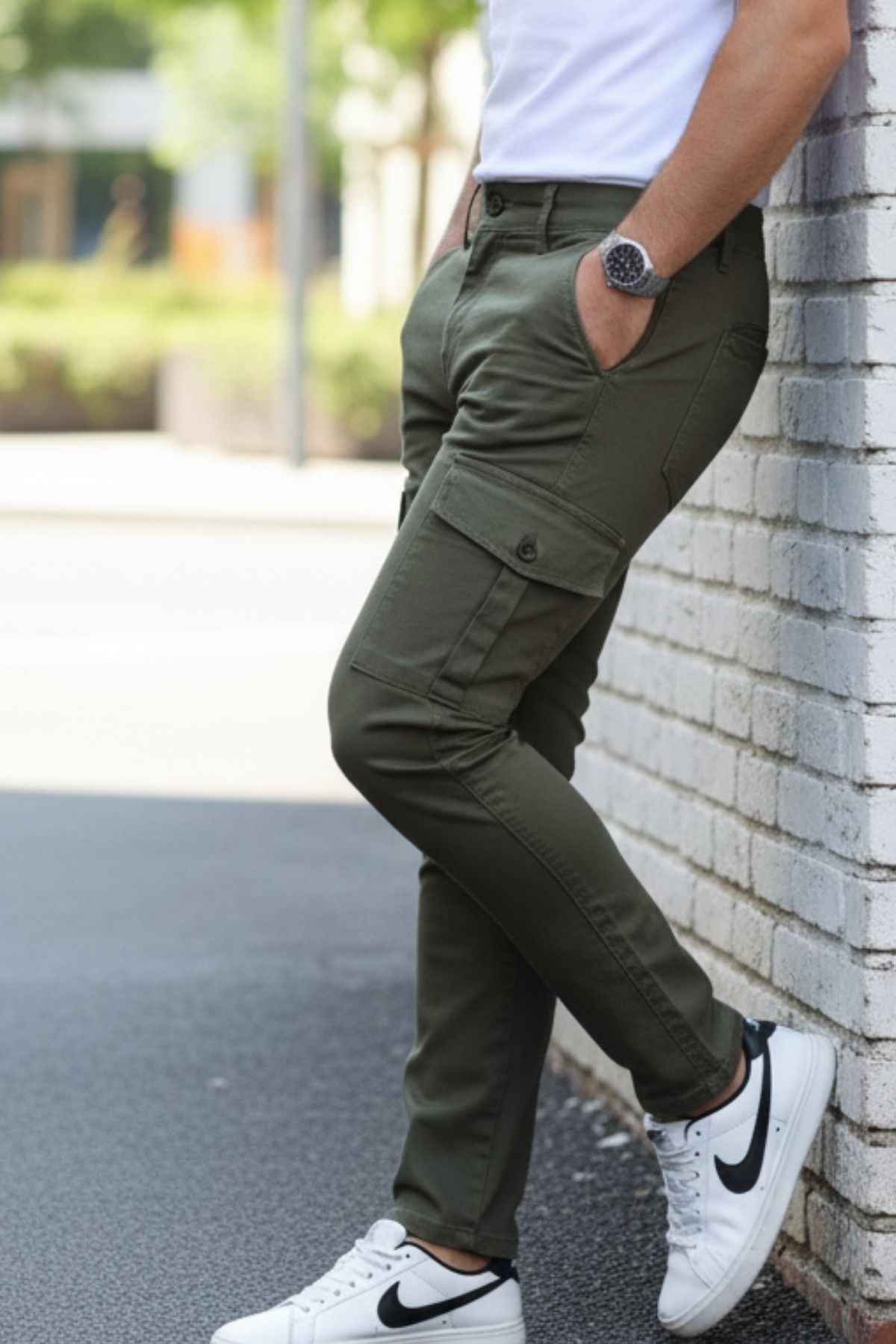 Erkek Körüklü Jogger Paça Lastiksiz Pantolon