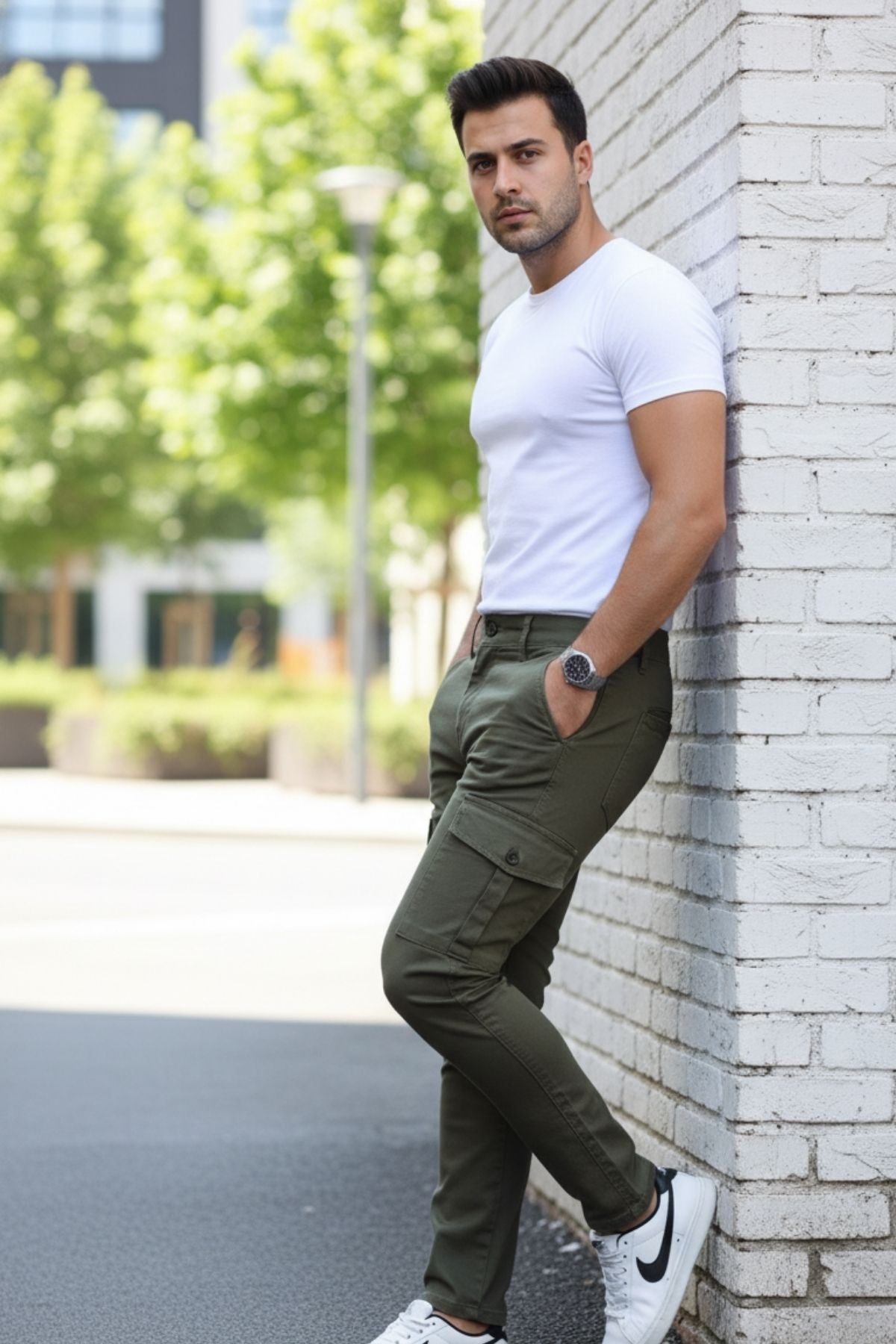 Erkek Körüklü Jogger Paça Lastiksiz Pantolon