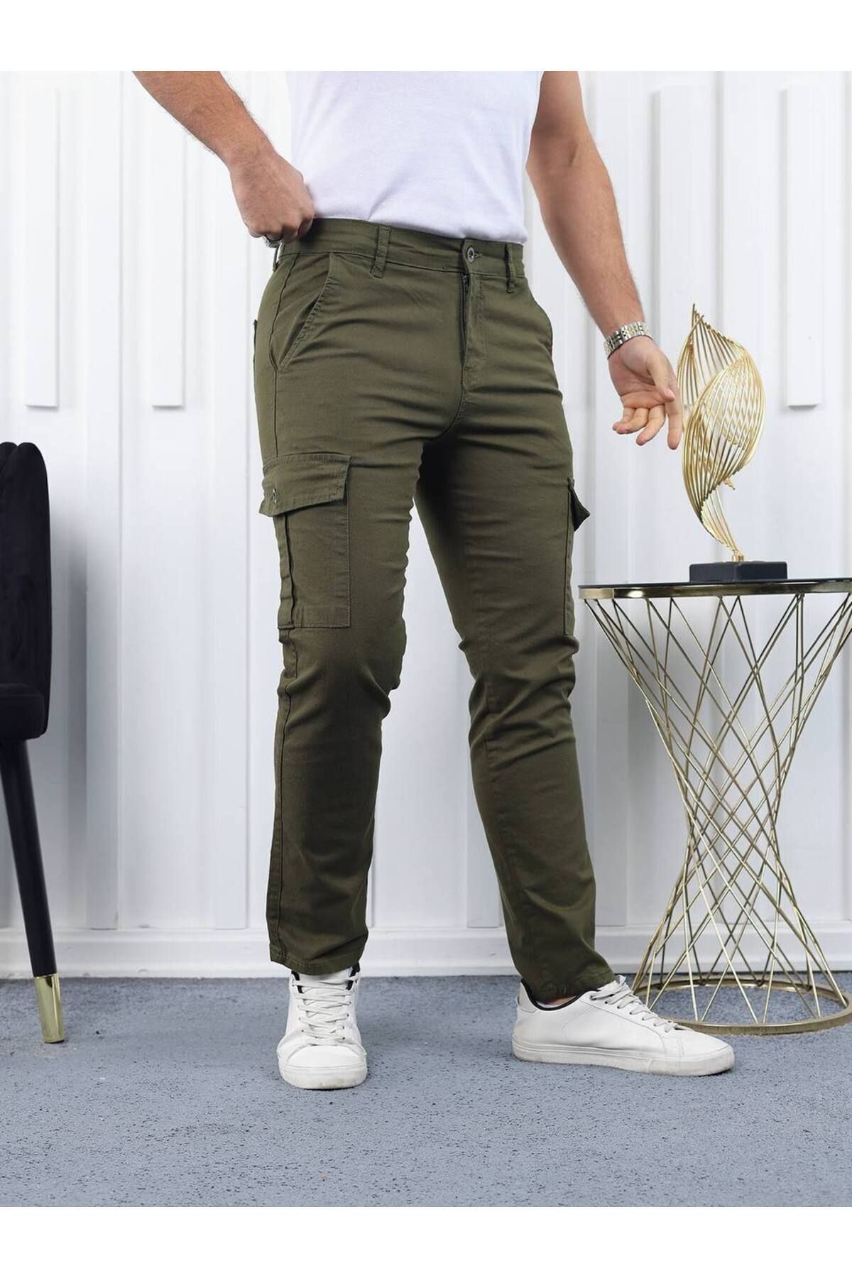 Erkek Körüklü Jogger Paça Lastiksiz Pantolon