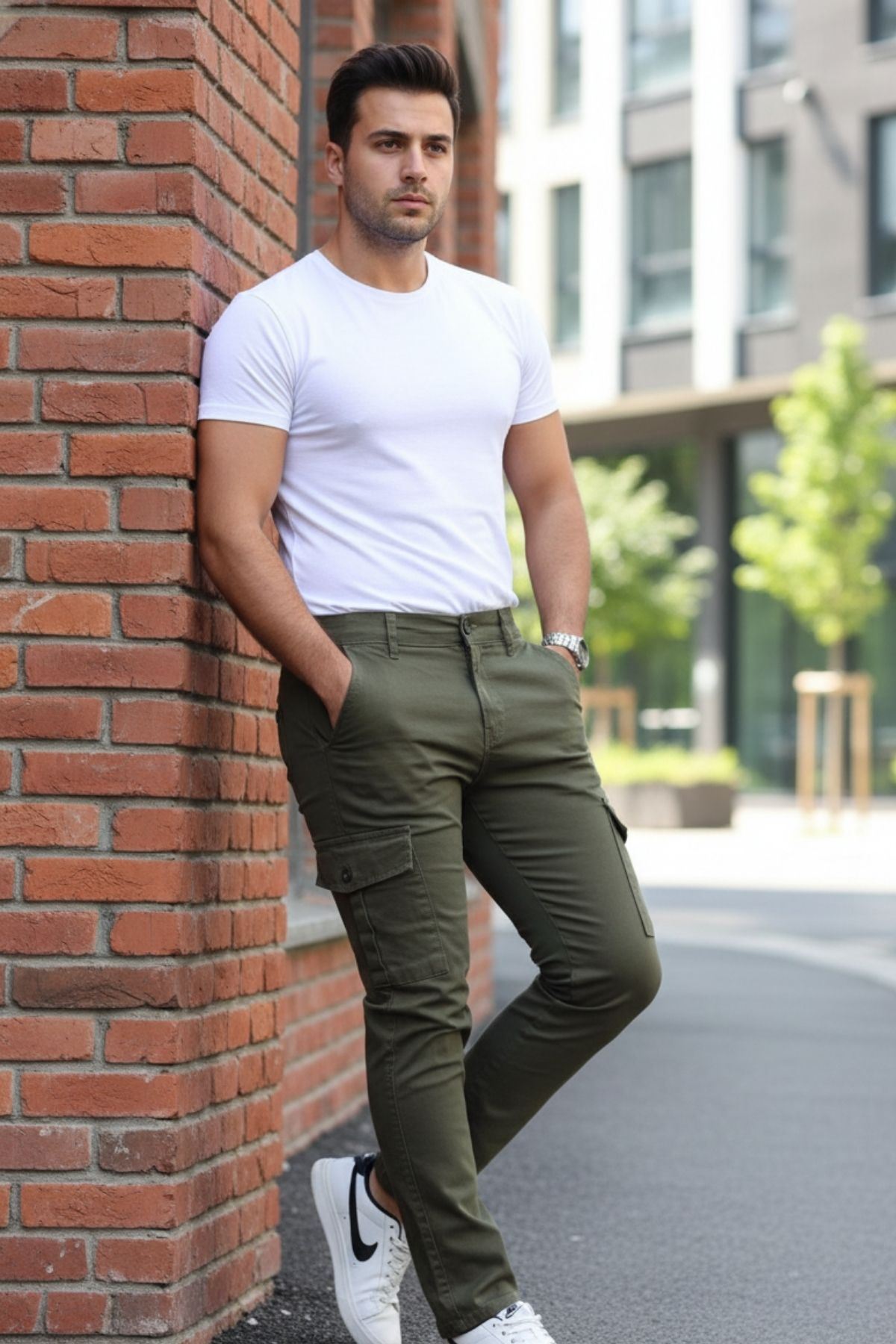 Erkek Körüklü Jogger Paça Lastiksiz Pantolon