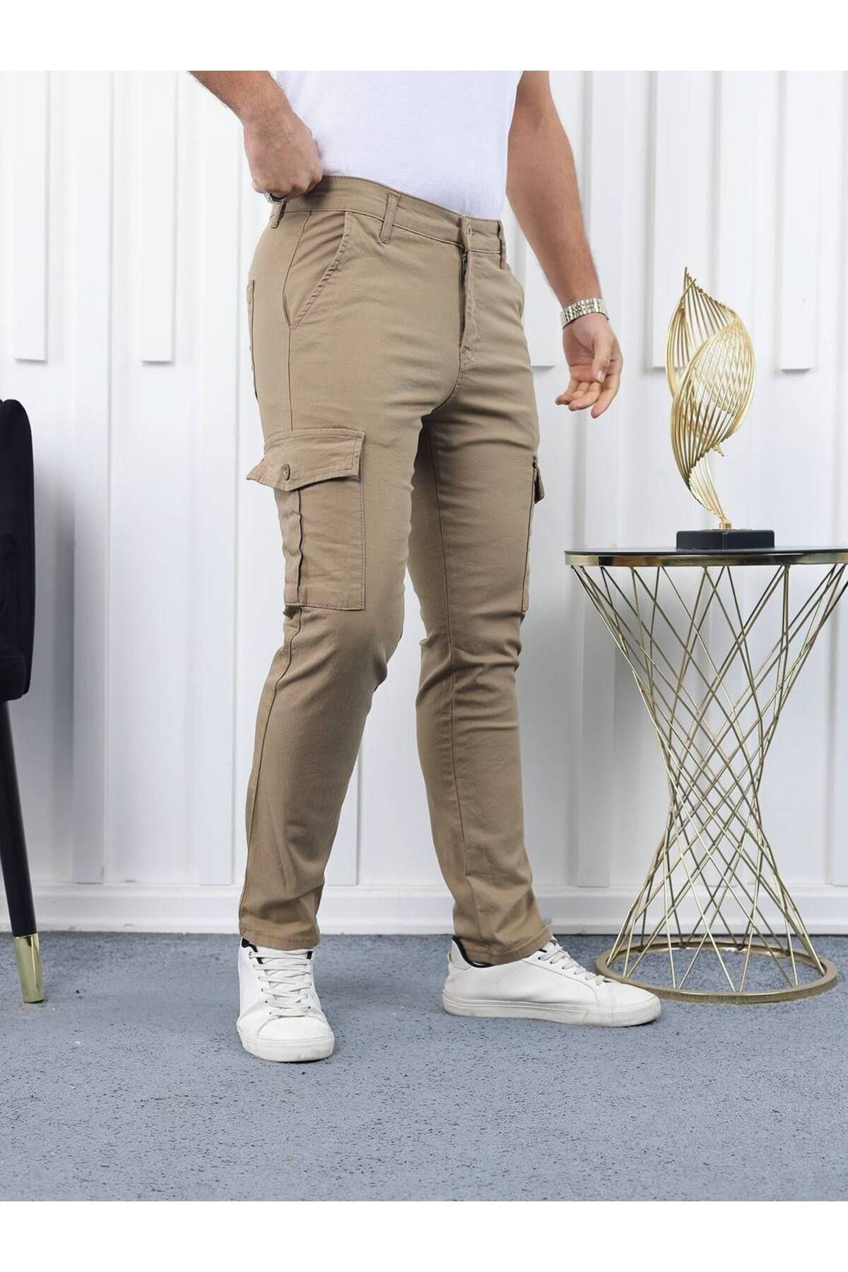 ERKEK KÖRÜKLÜ JOGGER PAÇA LASTİKSİZ PANTOLON