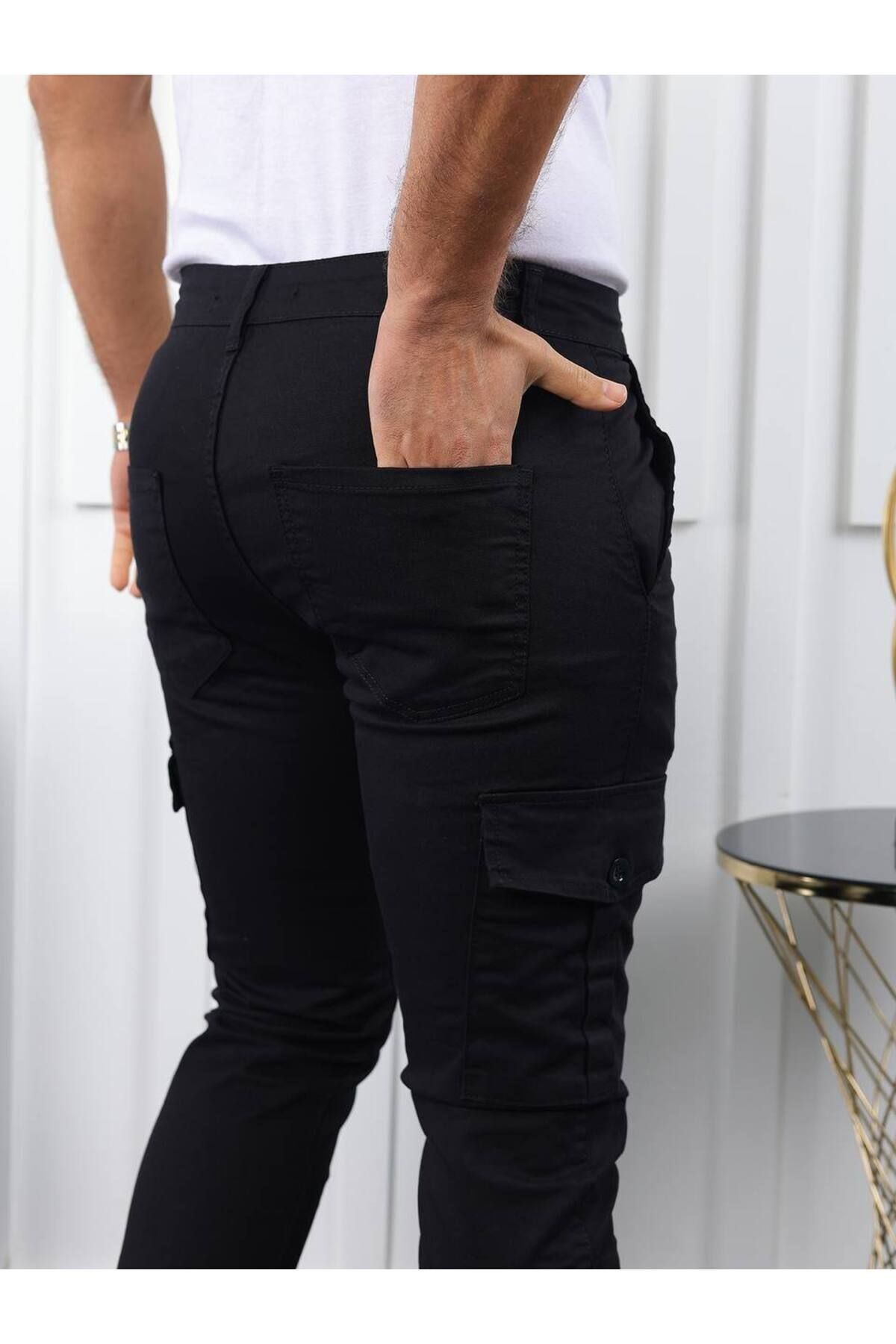 ERKEK KÖRÜKLÜ JOGGER PAÇA LASTİKSİZ PANTOLON