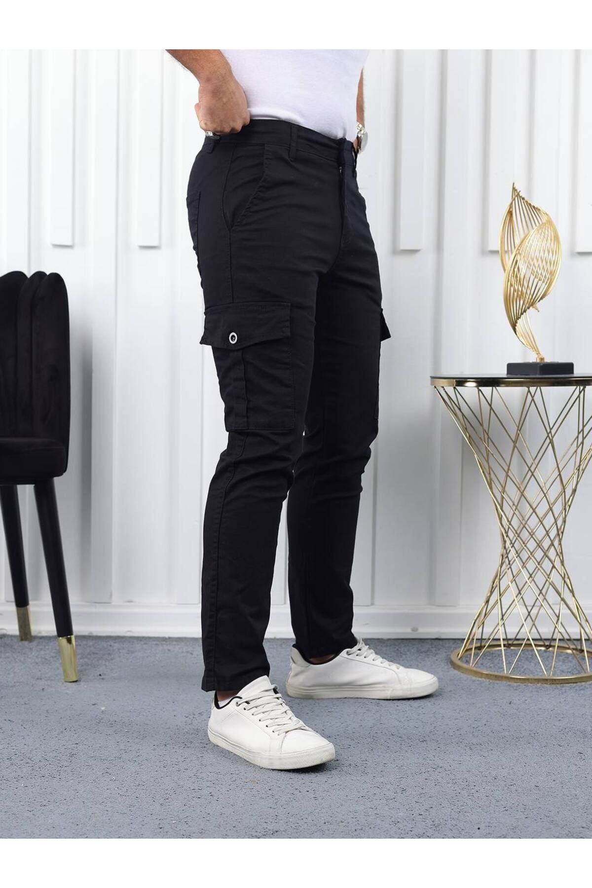 ERKEK KÖRÜKLÜ JOGGER PAÇA LASTİKSİZ PANTOLON