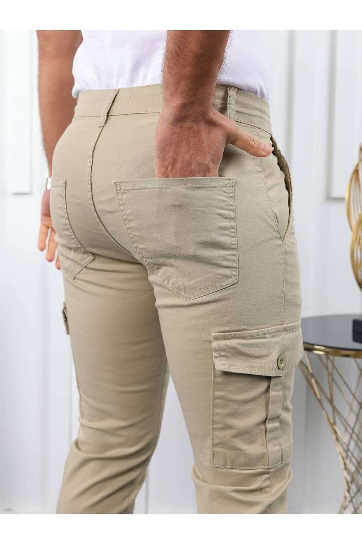 ERKEK KÖRÜKLÜ JOGGER PAÇA LASTİKSİZ PANTOLON