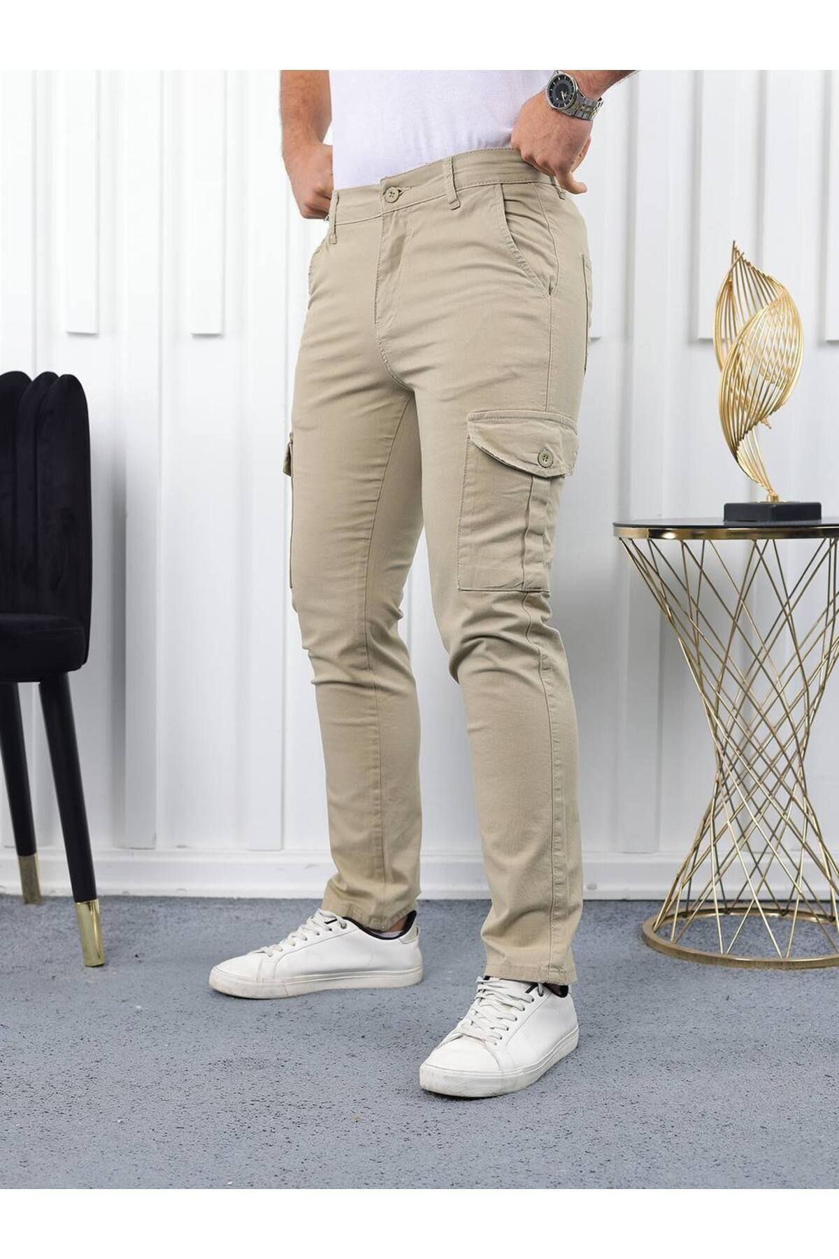 ERKEK KÖRÜKLÜ JOGGER PAÇA LASTİKSİZ PANTOLON