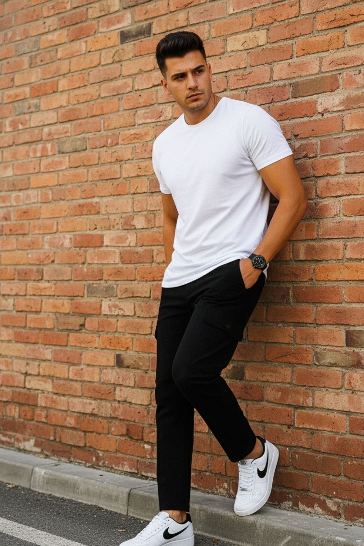 ERKEK KÖRÜKLÜ JOGGER PAÇA LASTİKSİZ PANTOLON