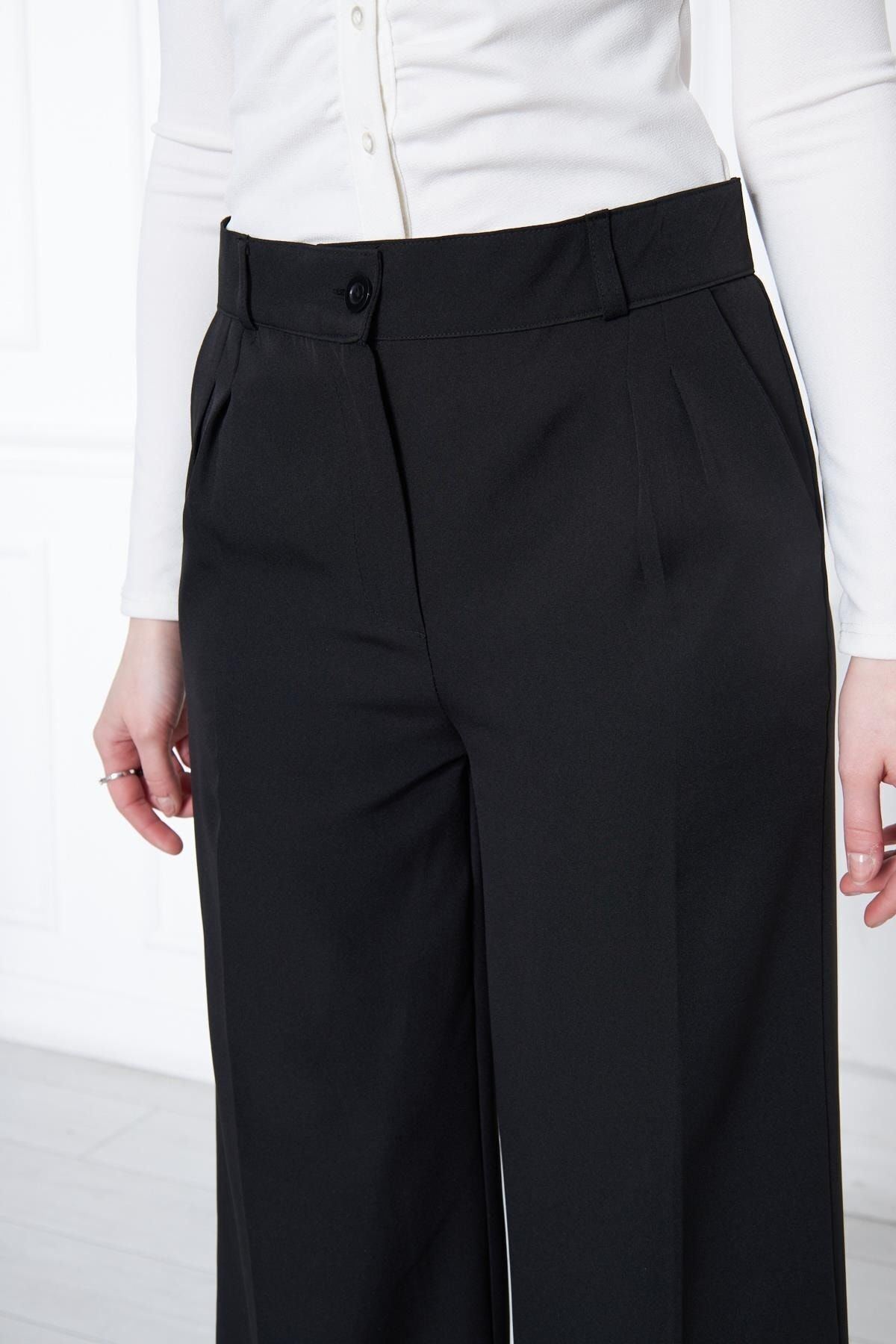 Kadın Bej Yüksek Bel Palazzo Pantolon