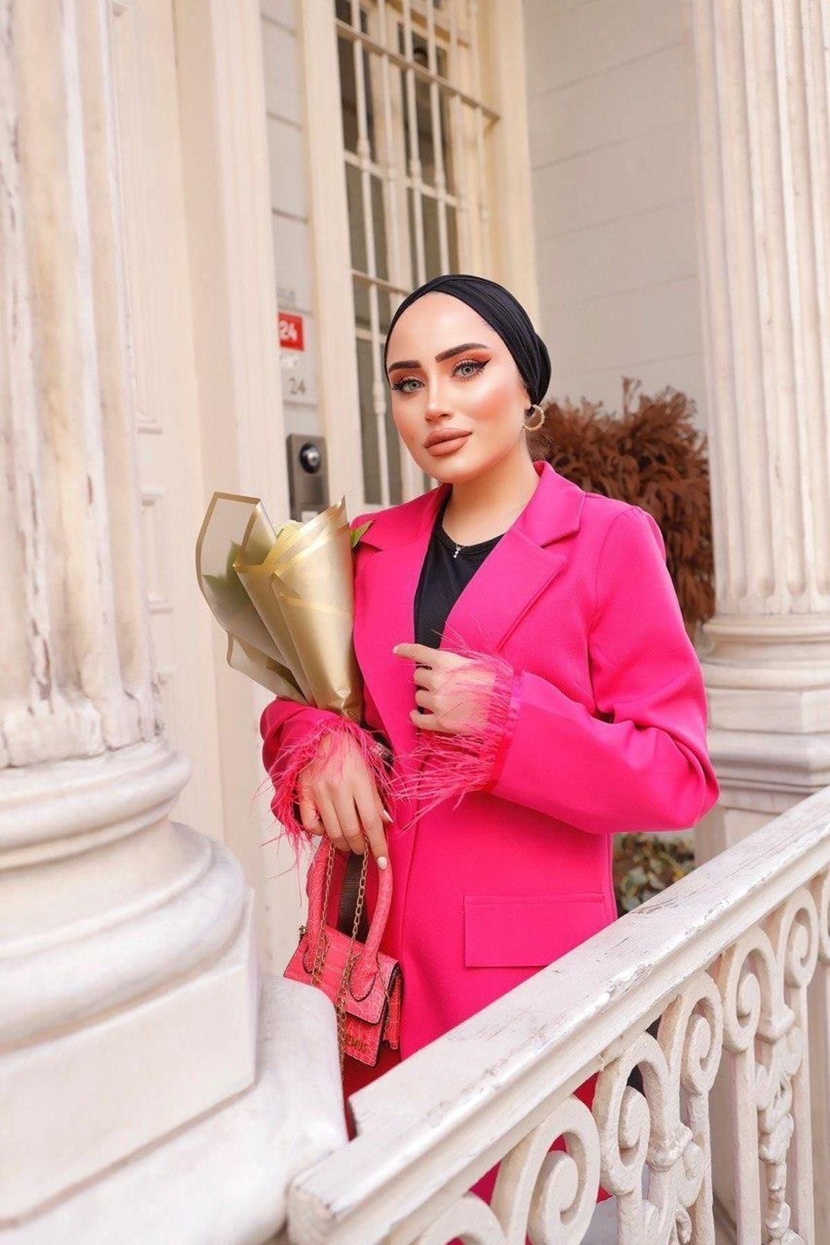 Kadın Manşet Püsküllü Ceket Pantolon Takım