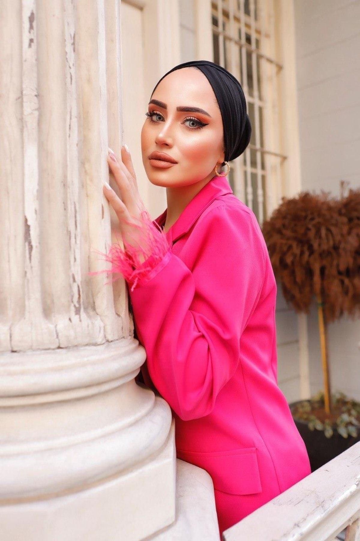 Kadın Manşet Püsküllü Ceket Pantolon Takım