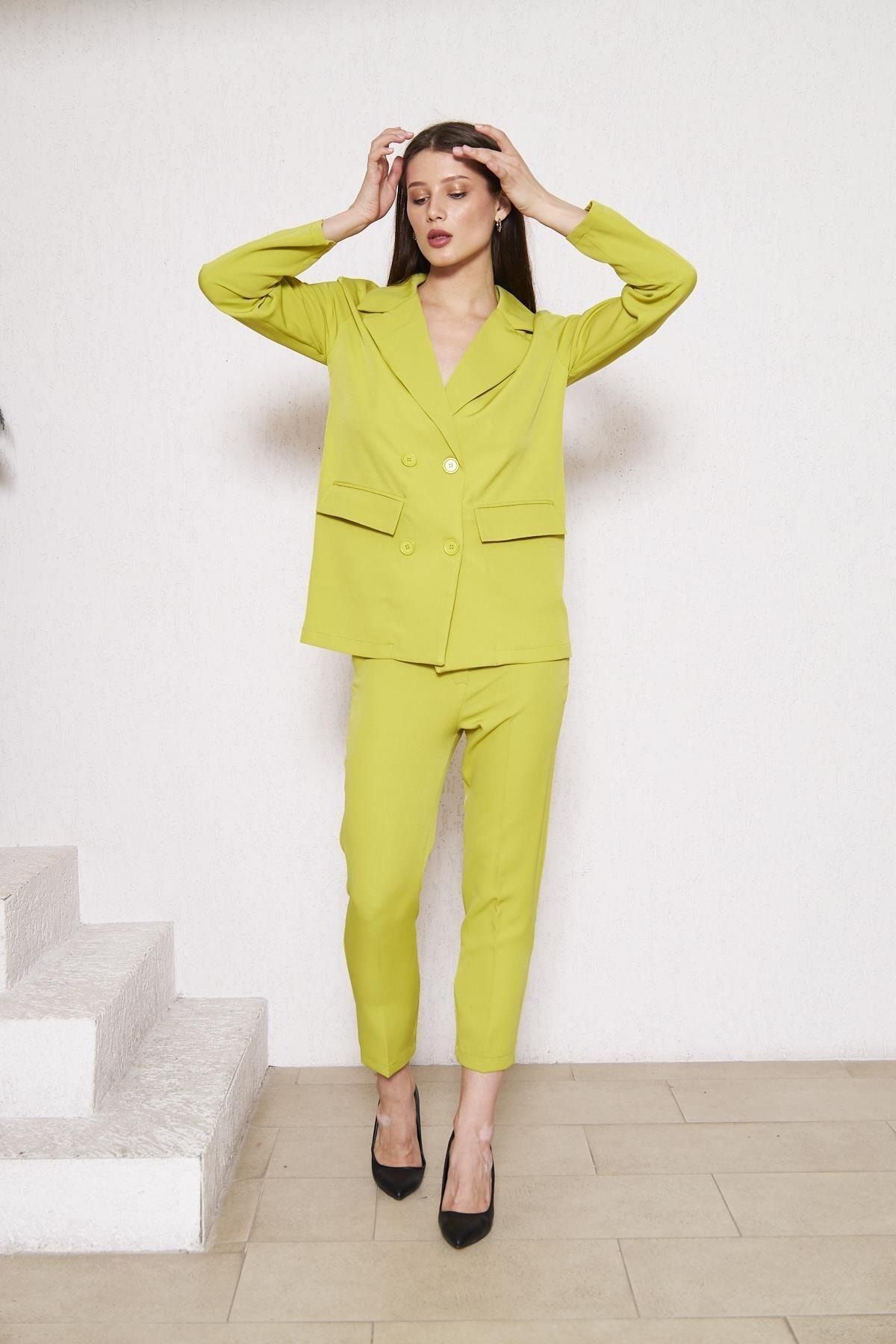 Kadın Owersize Ceket Pantolon Takım