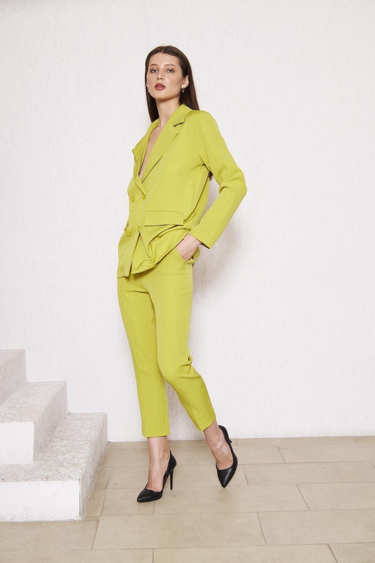 Kadın Owersize Ceket Pantolon Takım