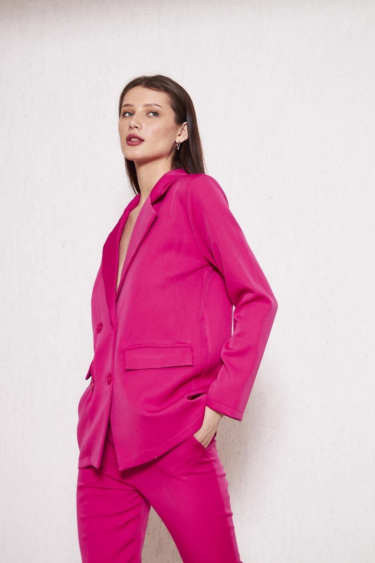 Kadın Owersize Ceket Pantolon Takım