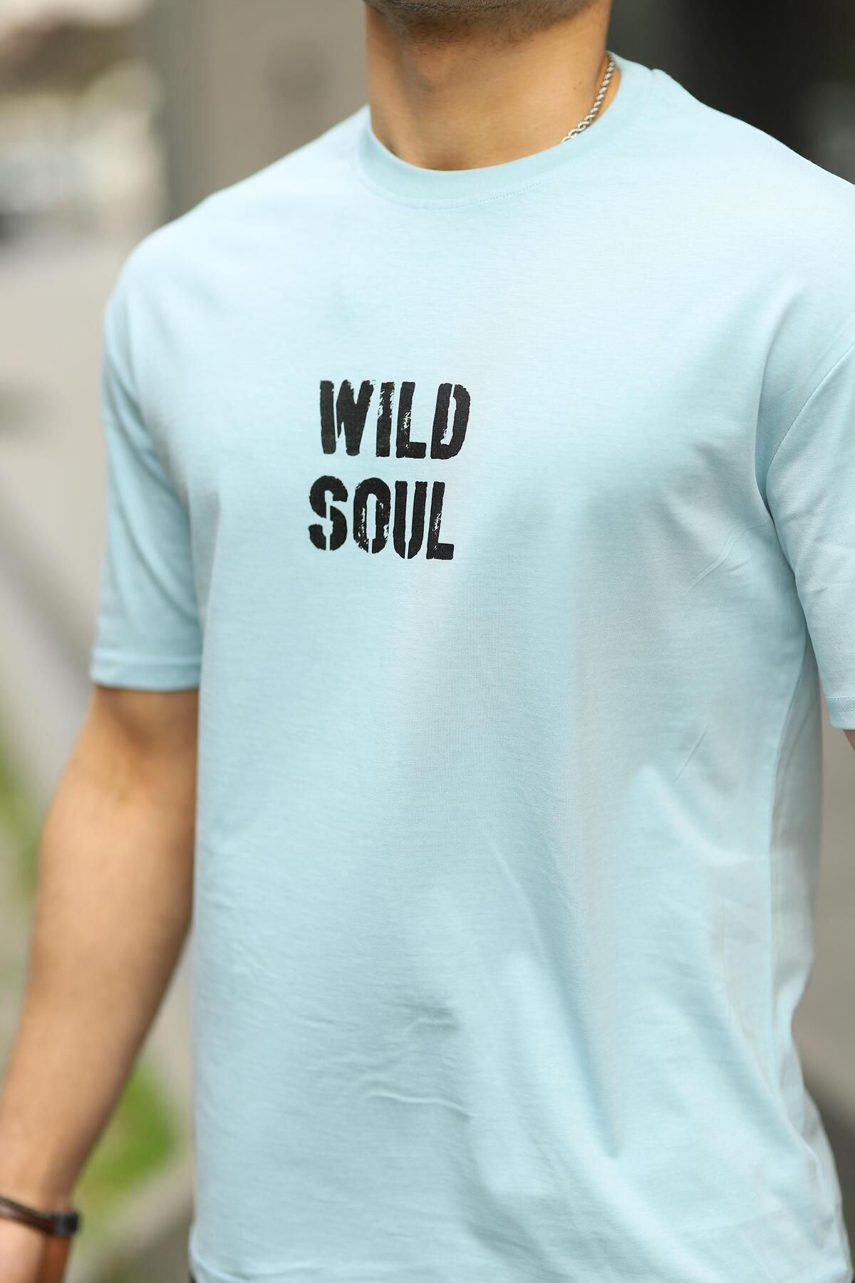 Erkek Wild Soul Baskılı Oversize Tshirt