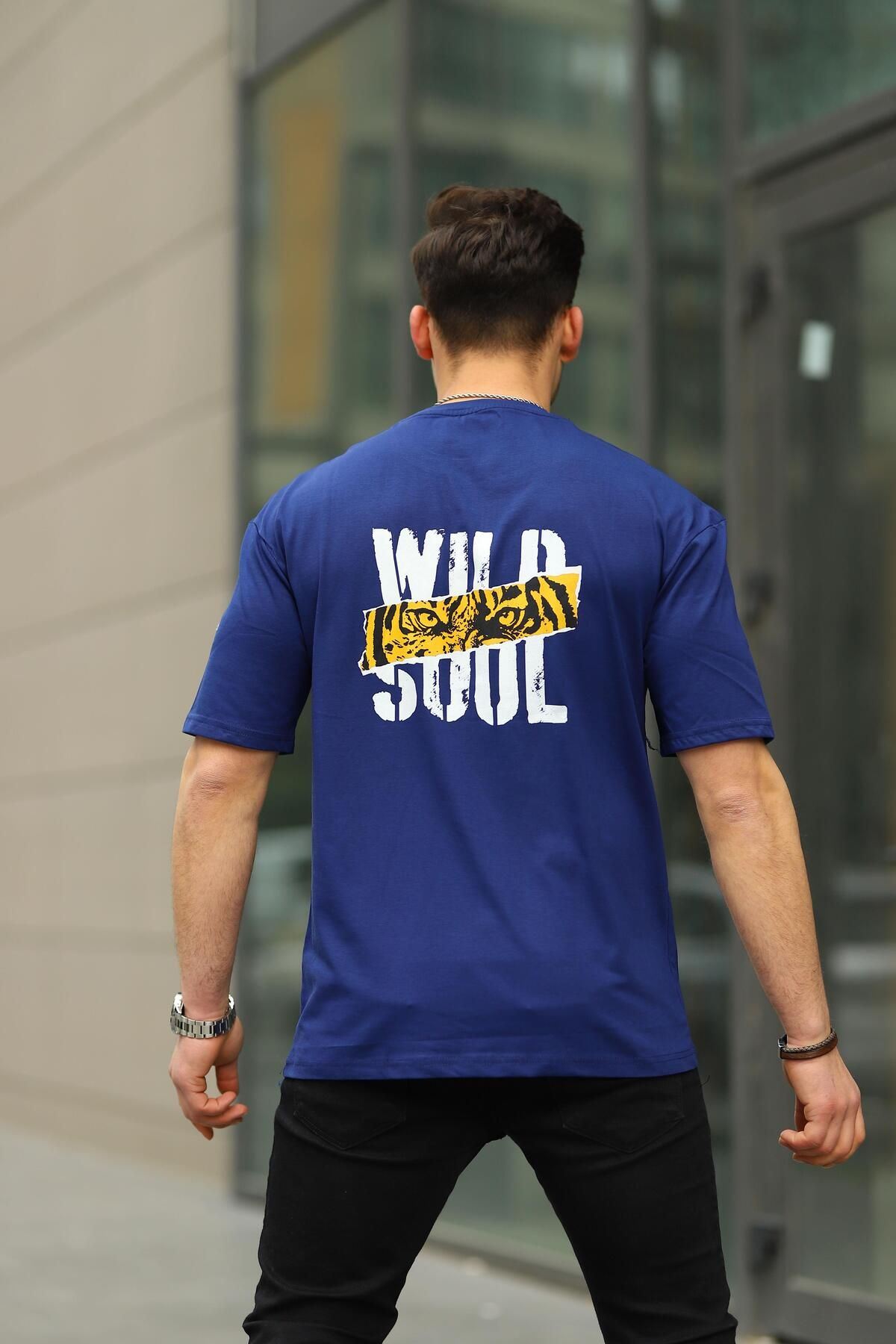 Erkek Wild Soul Baskılı Oversize Tshirt