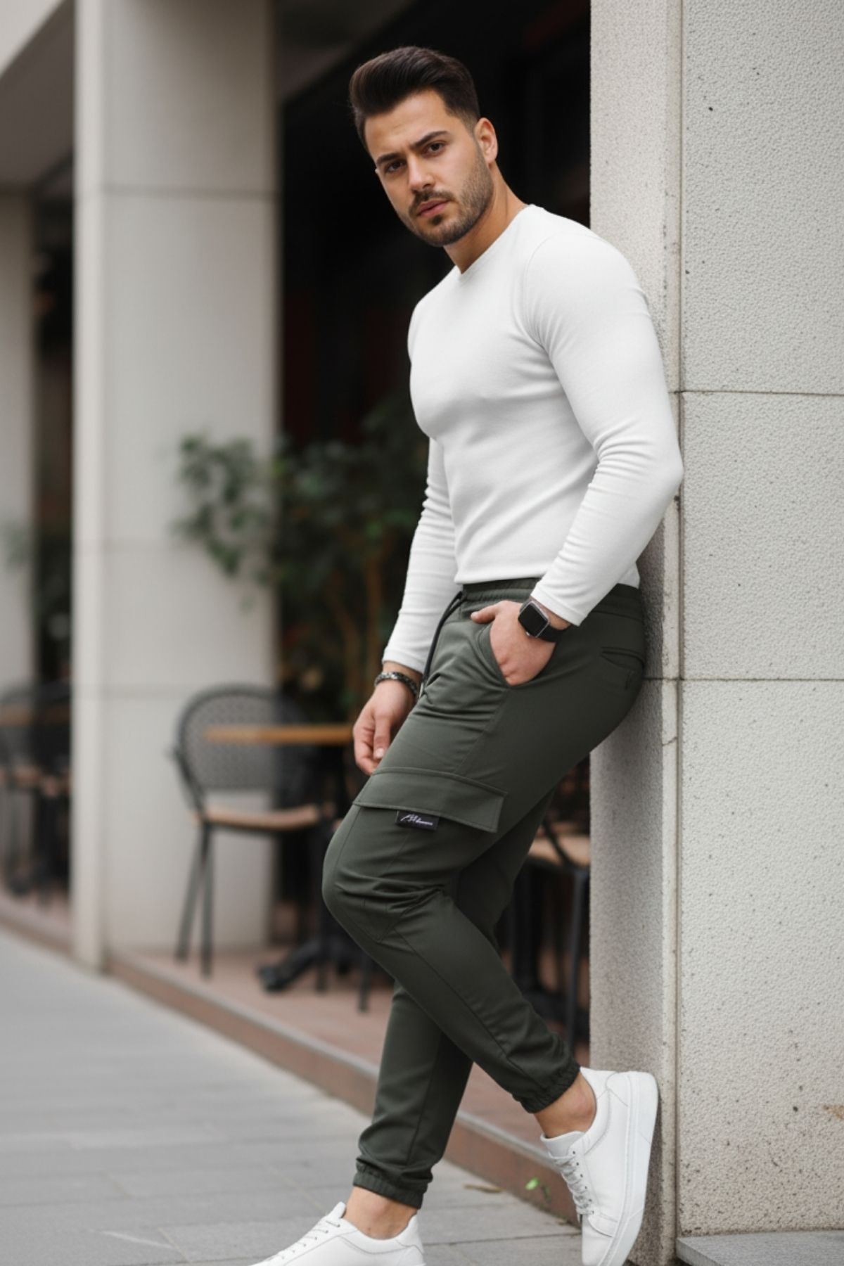 Erkek Bel Lastikli Jogger Paça Lastik Pantolon