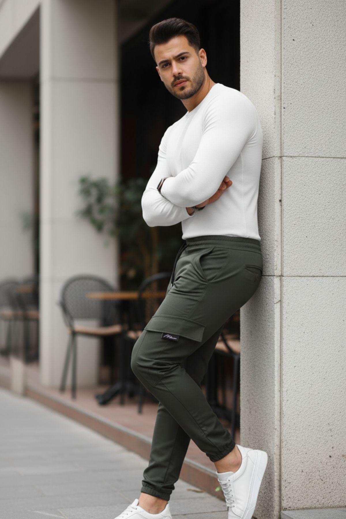 Erkek Bel Lastikli Jogger Paça Lastik Pantolon