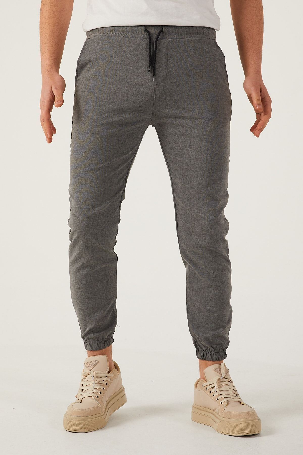 Erkek Dar Kalıp Lastikli Paça Jogger Pantolon
