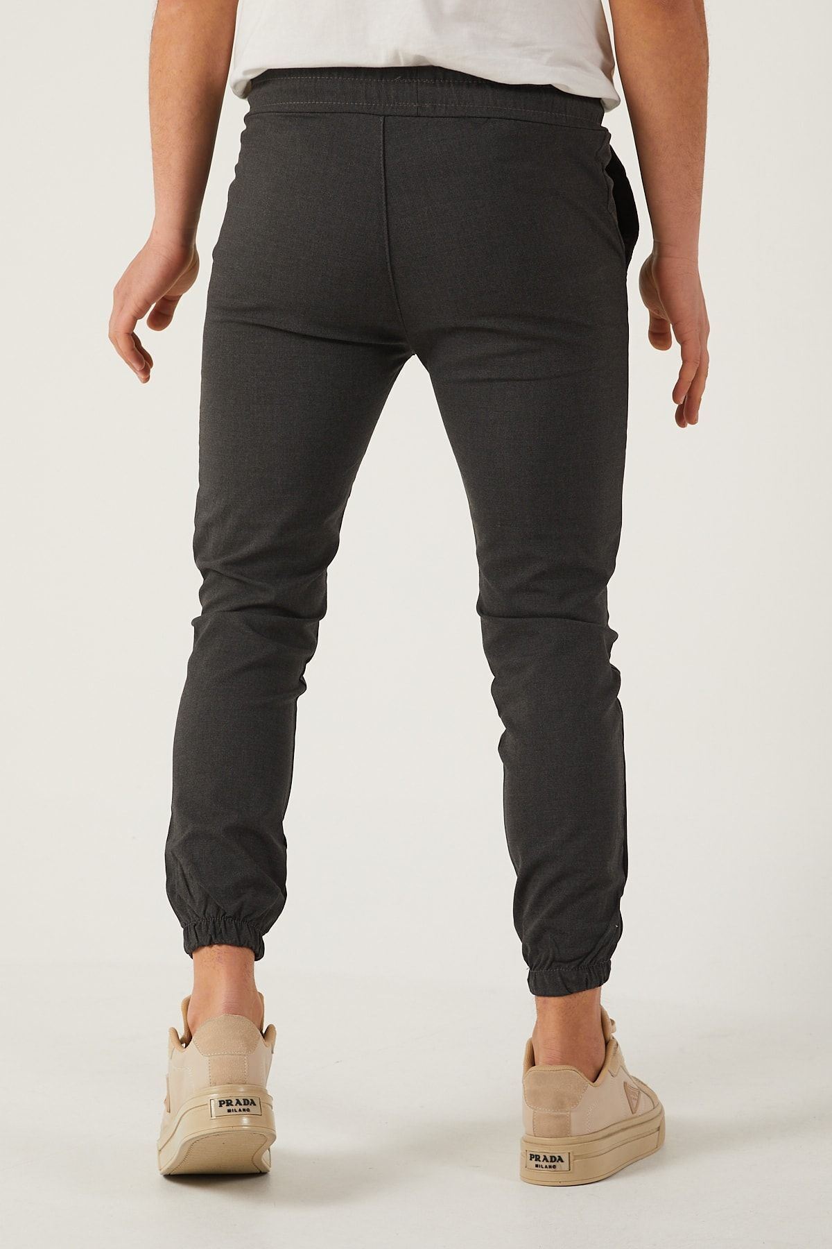 Erkek Dar Kalıp Lastikli Paça Jogger Pantolon