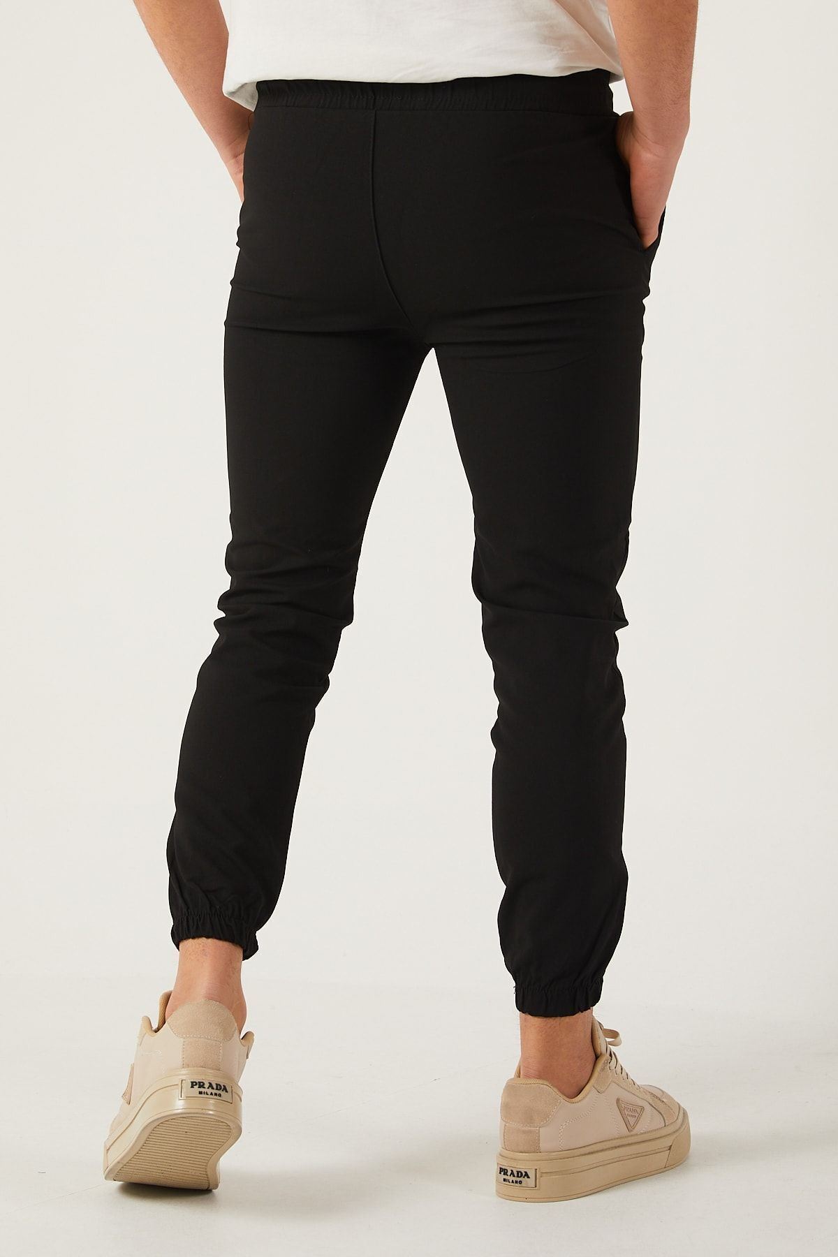 Erkek Dar Kalıp Lastikli Paça Jogger Pantolon