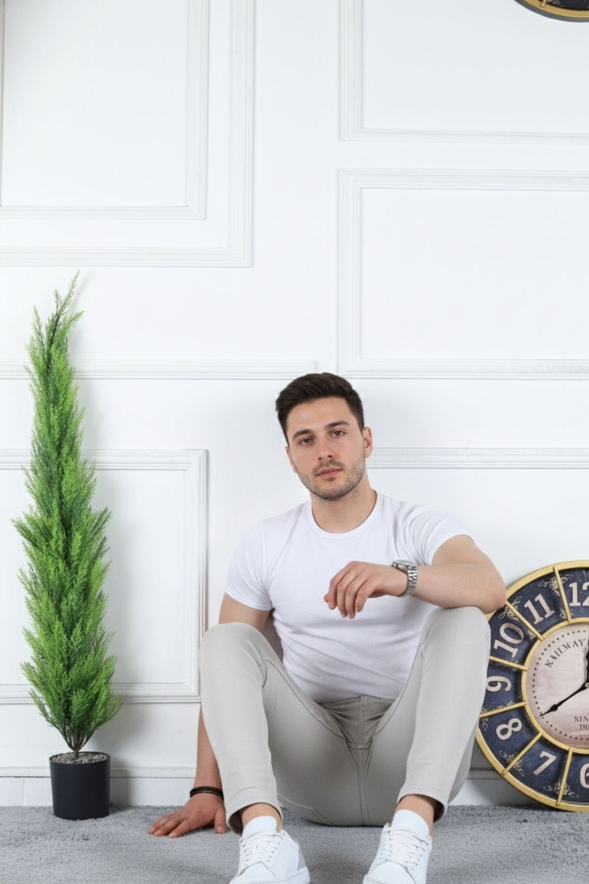 Erkek Jeans Slim Fit Likralı Denim Taş Kot Pantolon