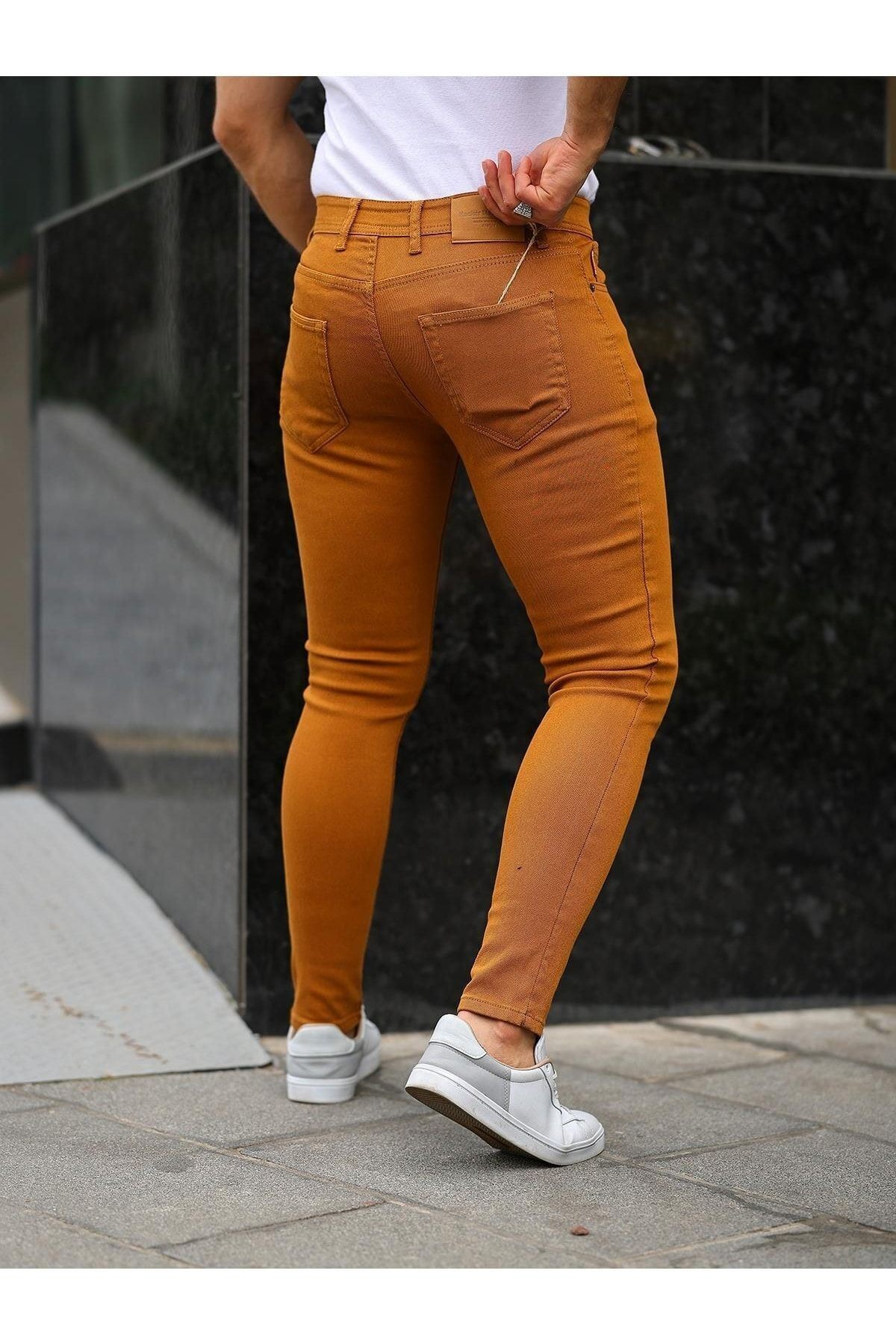 Erkek Slim Fit Likralı Denim Kot Pantolon Jean