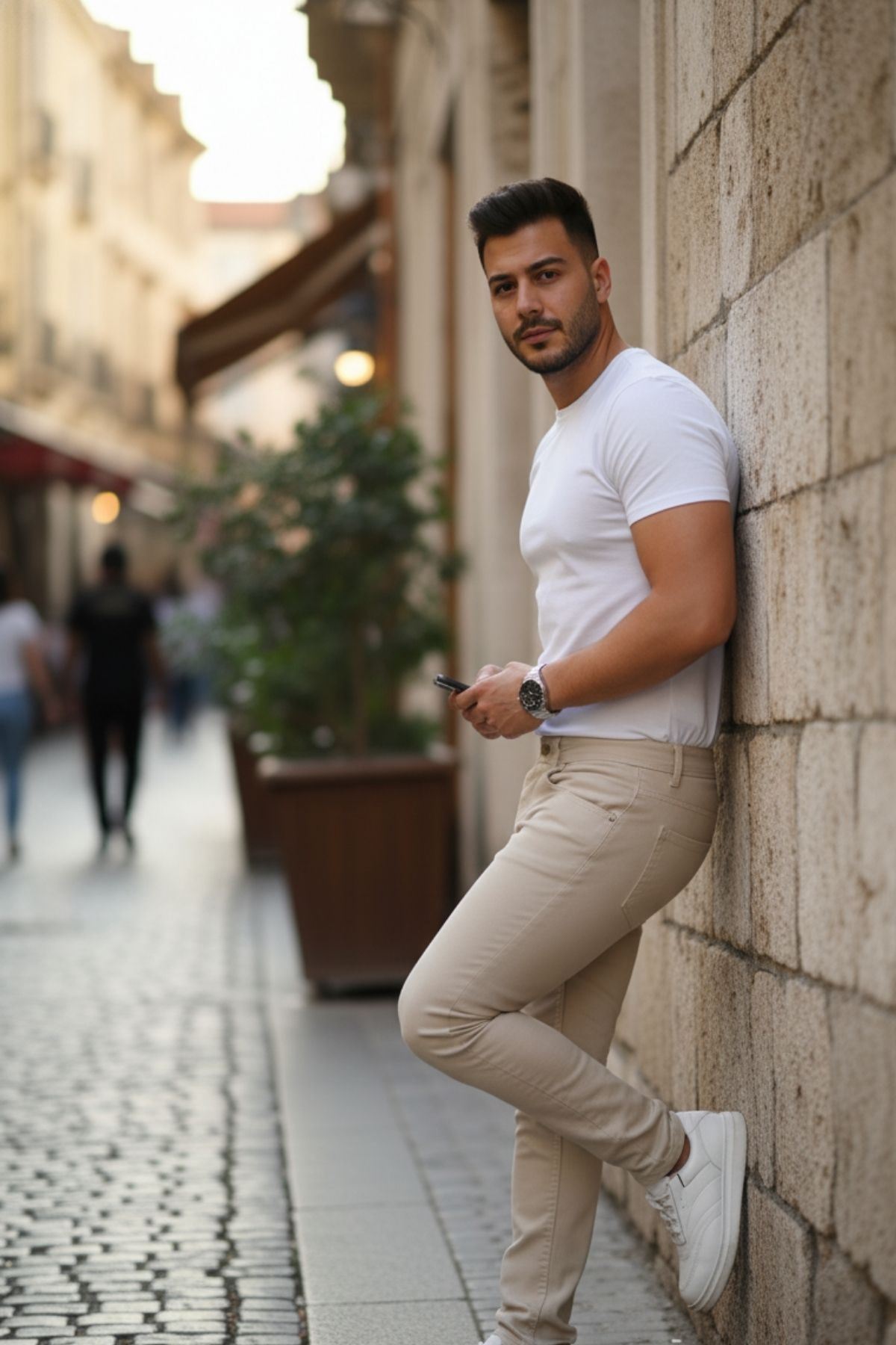 Erkek Yüksel Bel Bol Kesim Boru Paça Kot Pantolon Regular Fit Jean