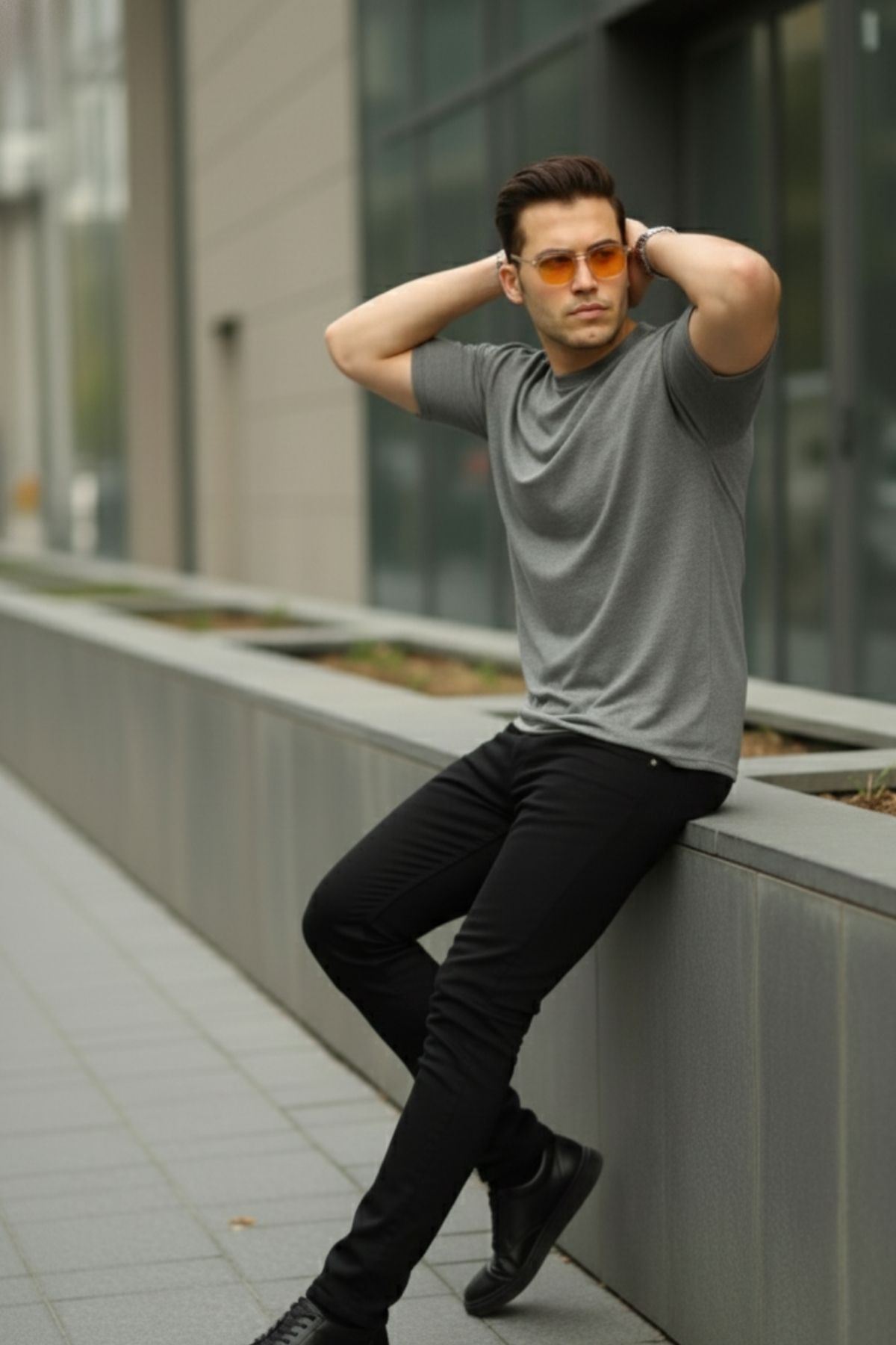 Erkek Oversize Baskısız Tişört