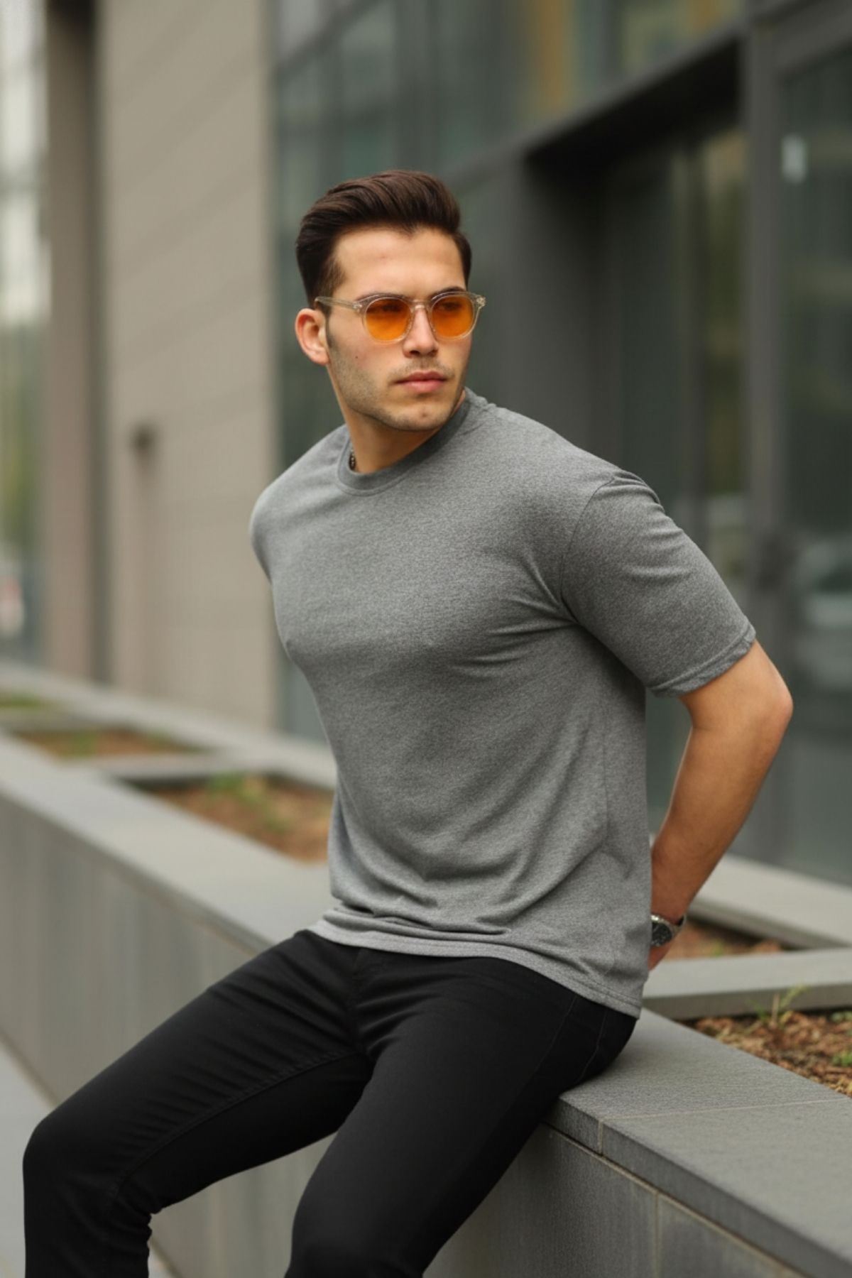 Erkek Oversize Baskısız Tişört