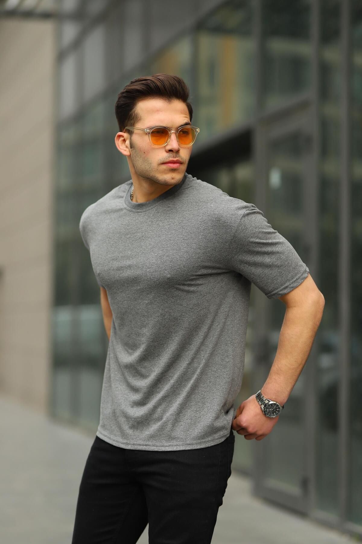 Erkek Oversize Baskısız Tişört