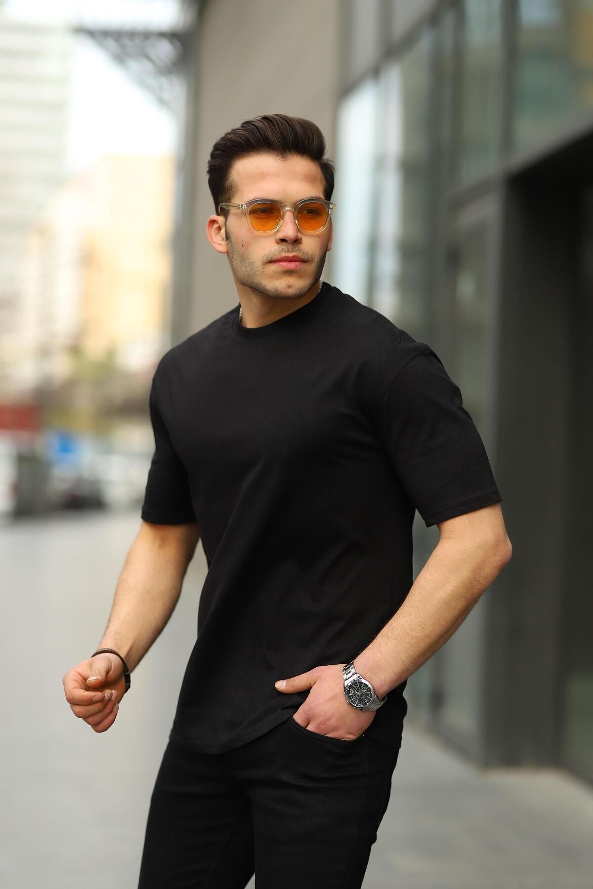 Erkek Oversize Baskısız Tişört