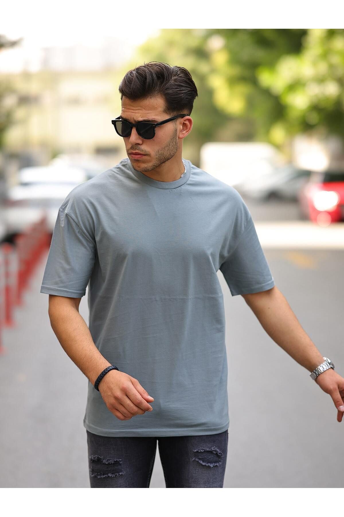 Erkek Owersize Baskısız Tişört