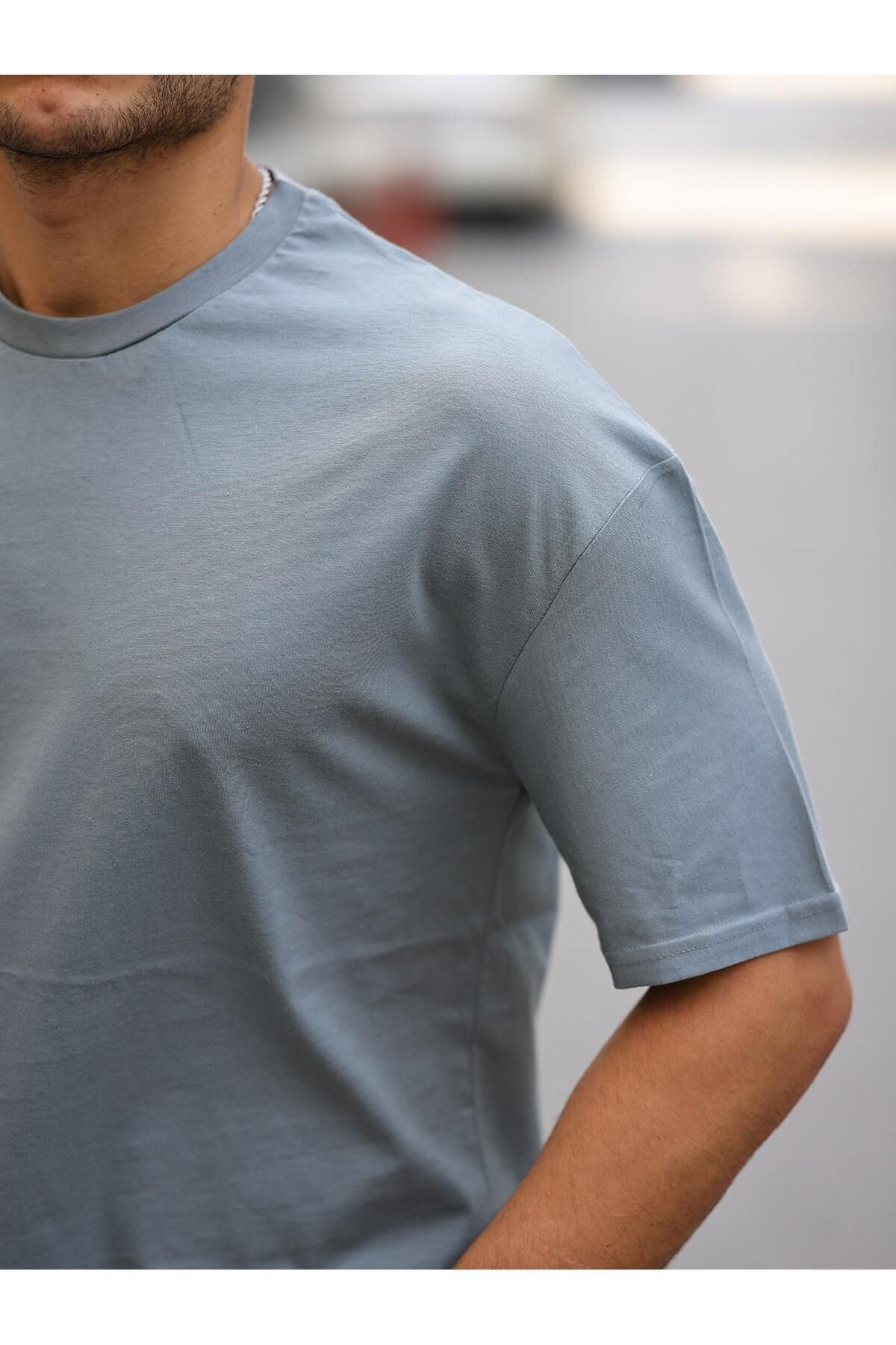 Erkek Owersize Baskısız Tişört